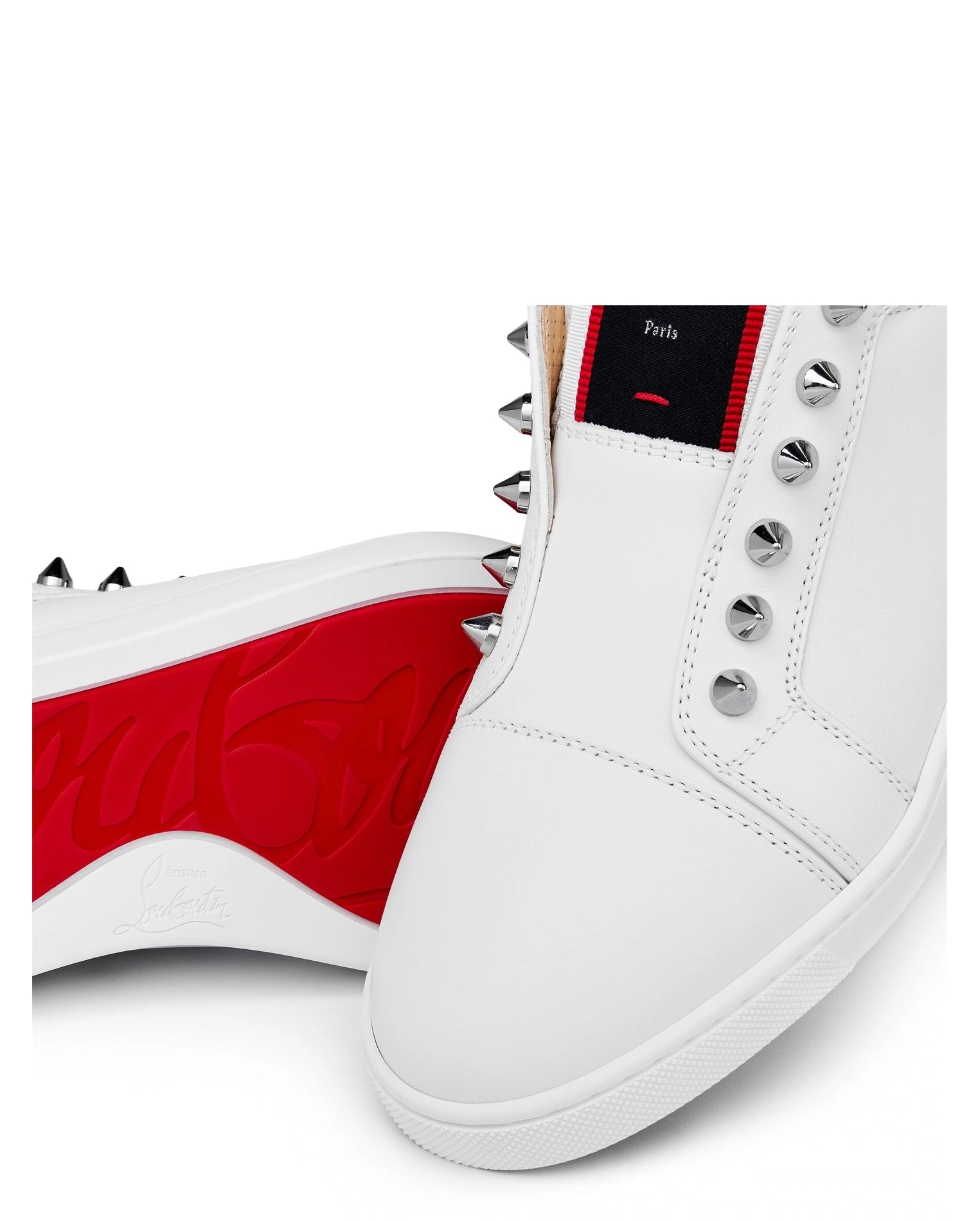 LUXURY HUB CHRISTIAN LOUBOUTIN F.A.V FIQUE LOW LEATHER SNEAKERS