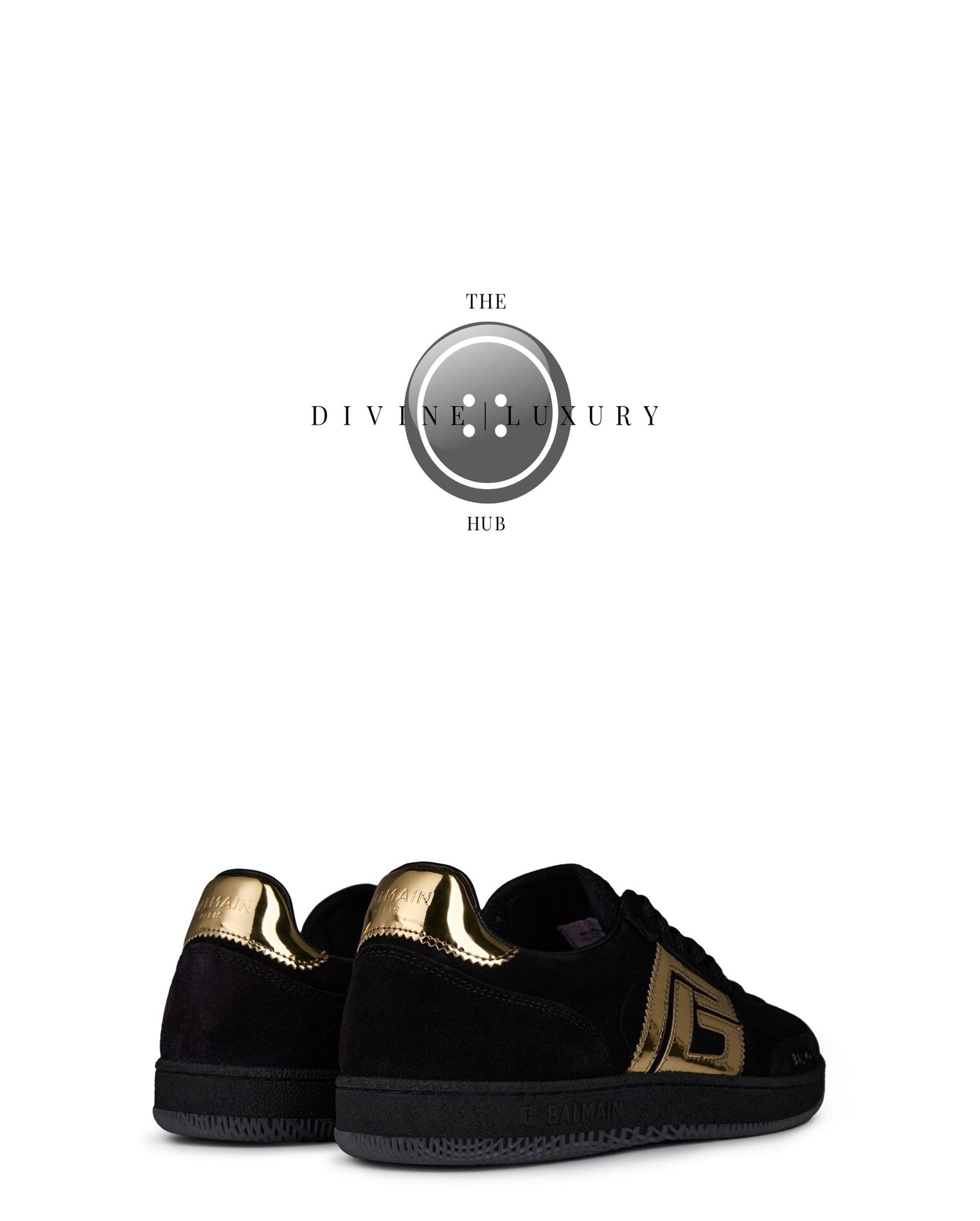 LUXURY HUB BALMAIN SWAN SUEDE TRAINER