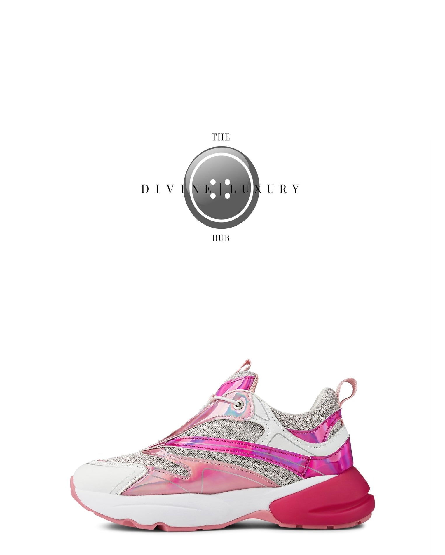 LUXURY HUB LOVE MOSCHINO LM HOLOGRAPHIC TRAINERS