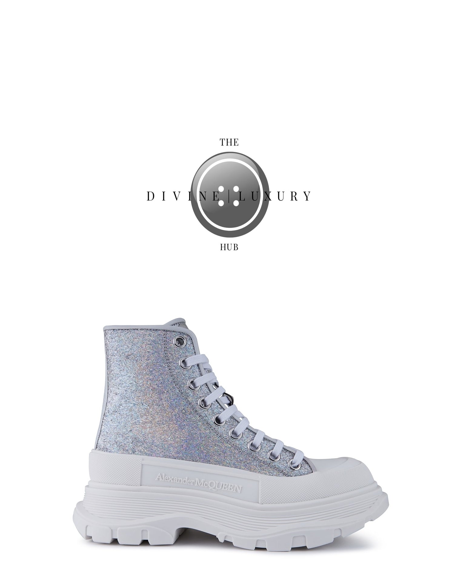 LUXURY HUB ALEXANDER MCQUEEN TREAD SLICK GLITTER HIGH TOPS