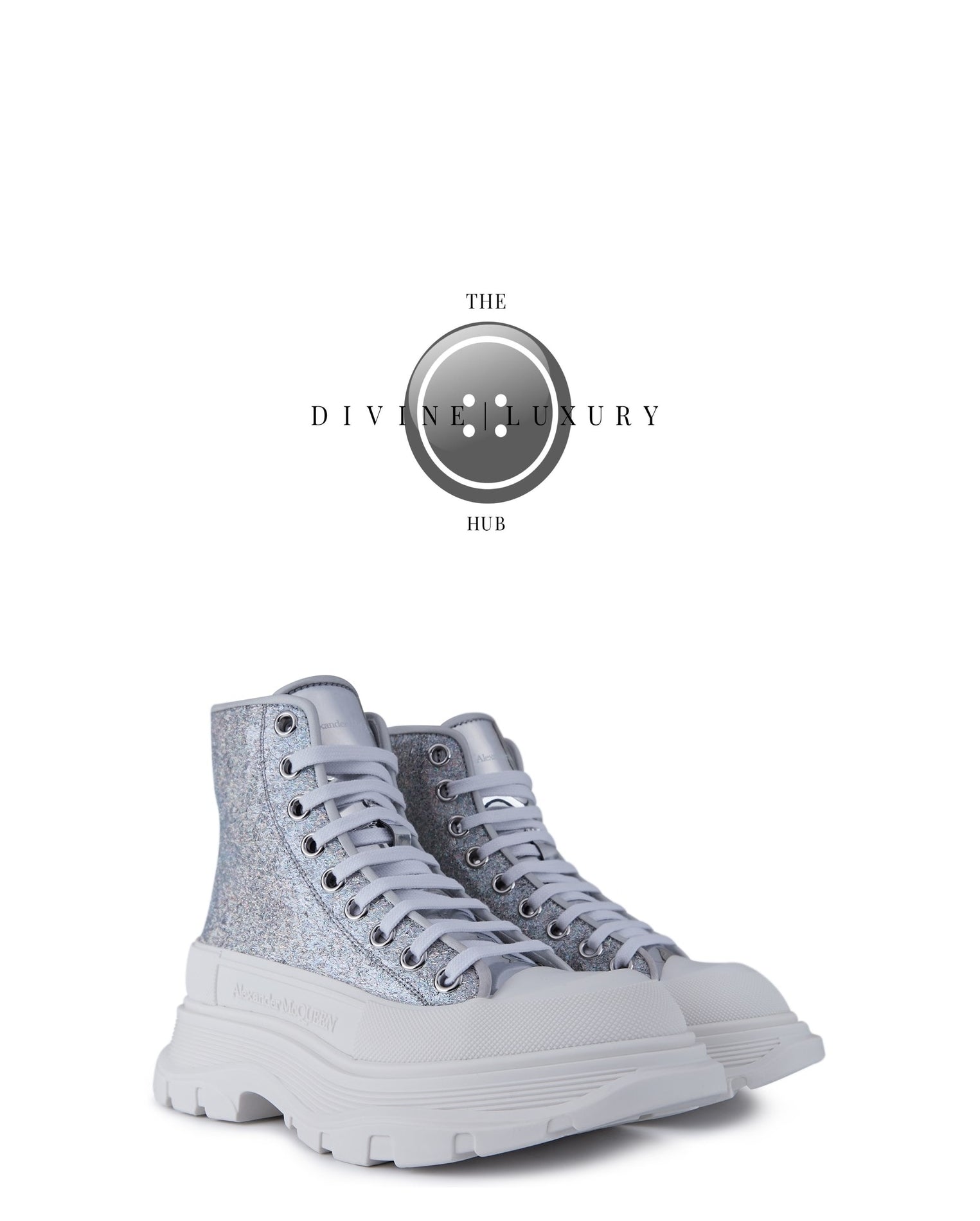 LUXURY HUB ALEXANDER MCQUEEN TREAD SLICK GLITTER HIGH TOPS