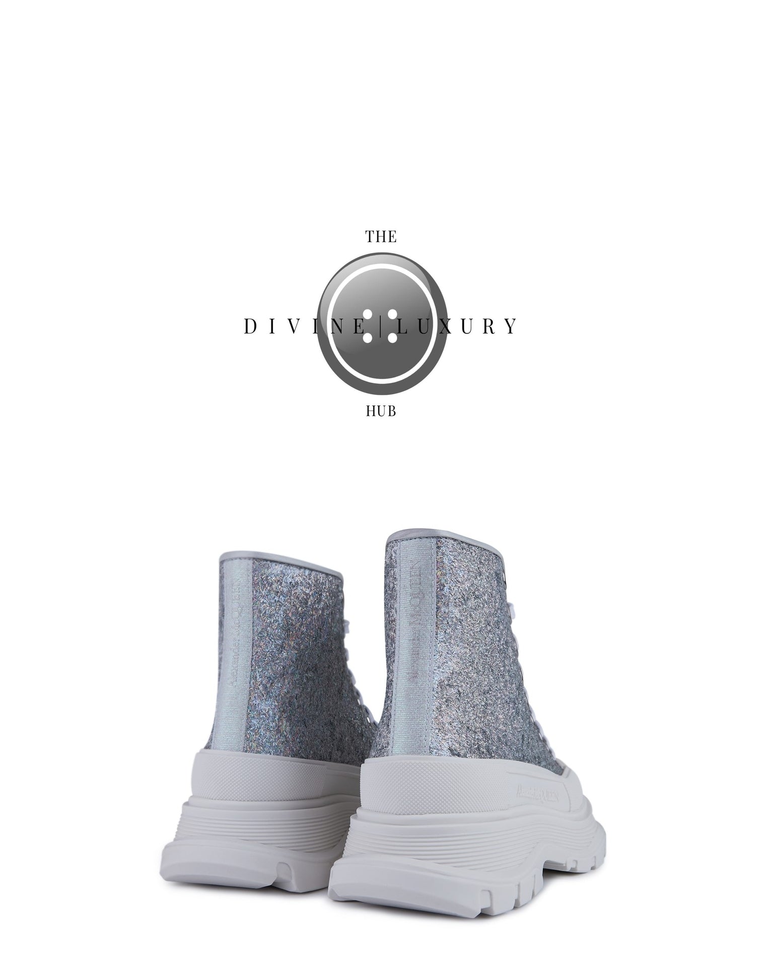 LUXURY HUB ALEXANDER MCQUEEN TREAD SLICK GLITTER HIGH TOPS