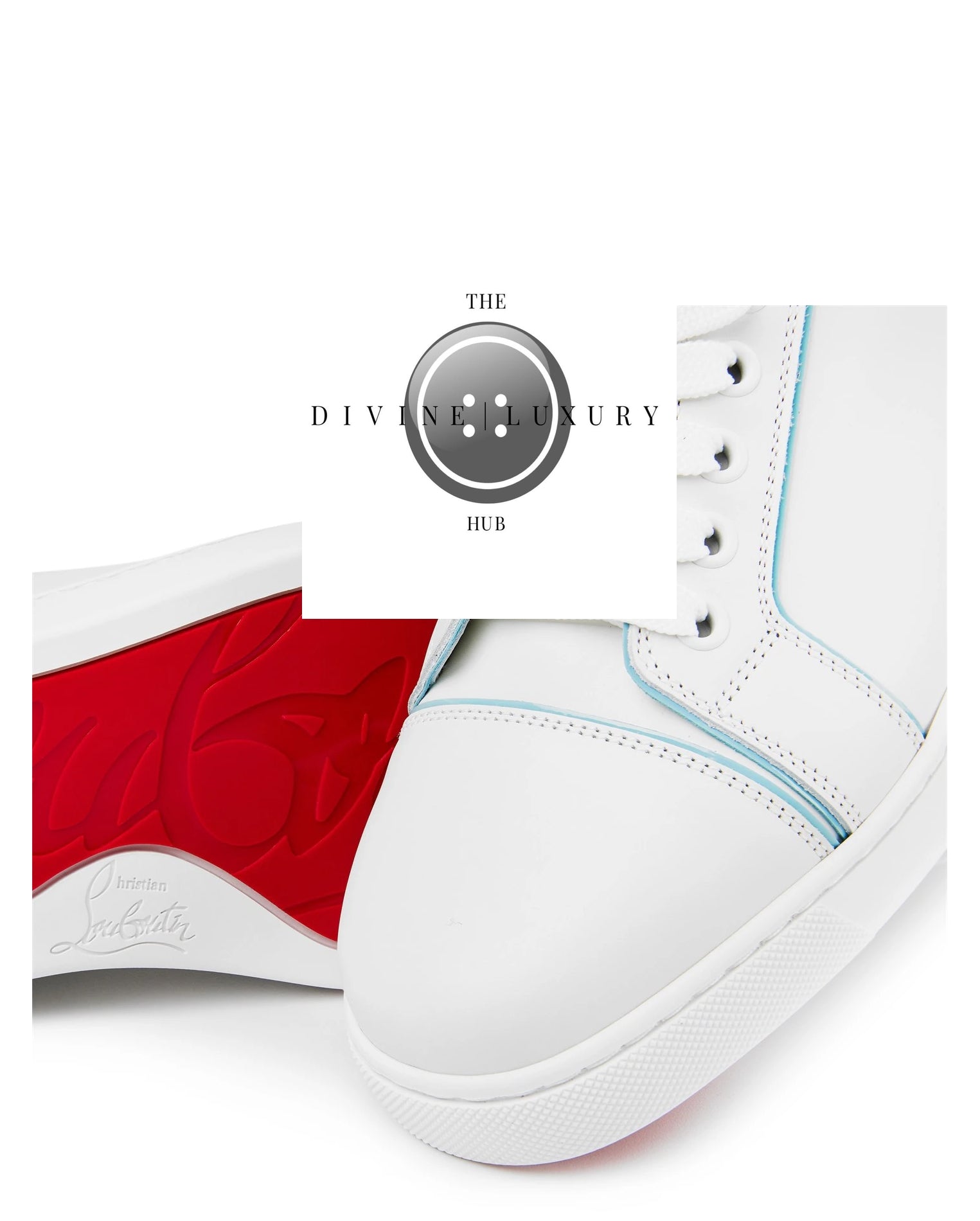 LUXURY HUB CHRISTIAN LOUBOUTIN VIEIRA LEATHER LOW TOP TRAINERS