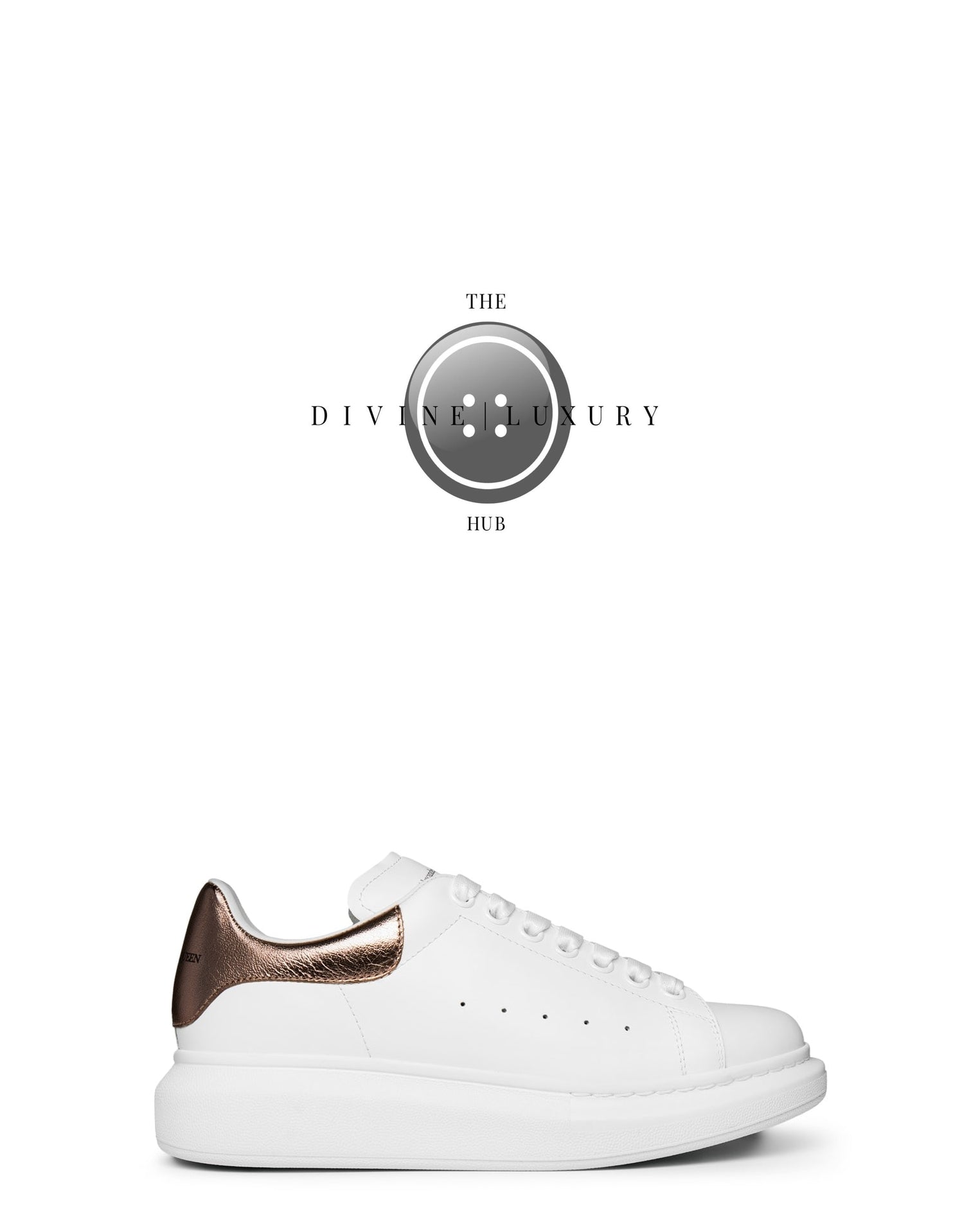 LUXURY HUB ALEXANDER MCQUEEN LEATHER PLIMSOLE SNEAKERS