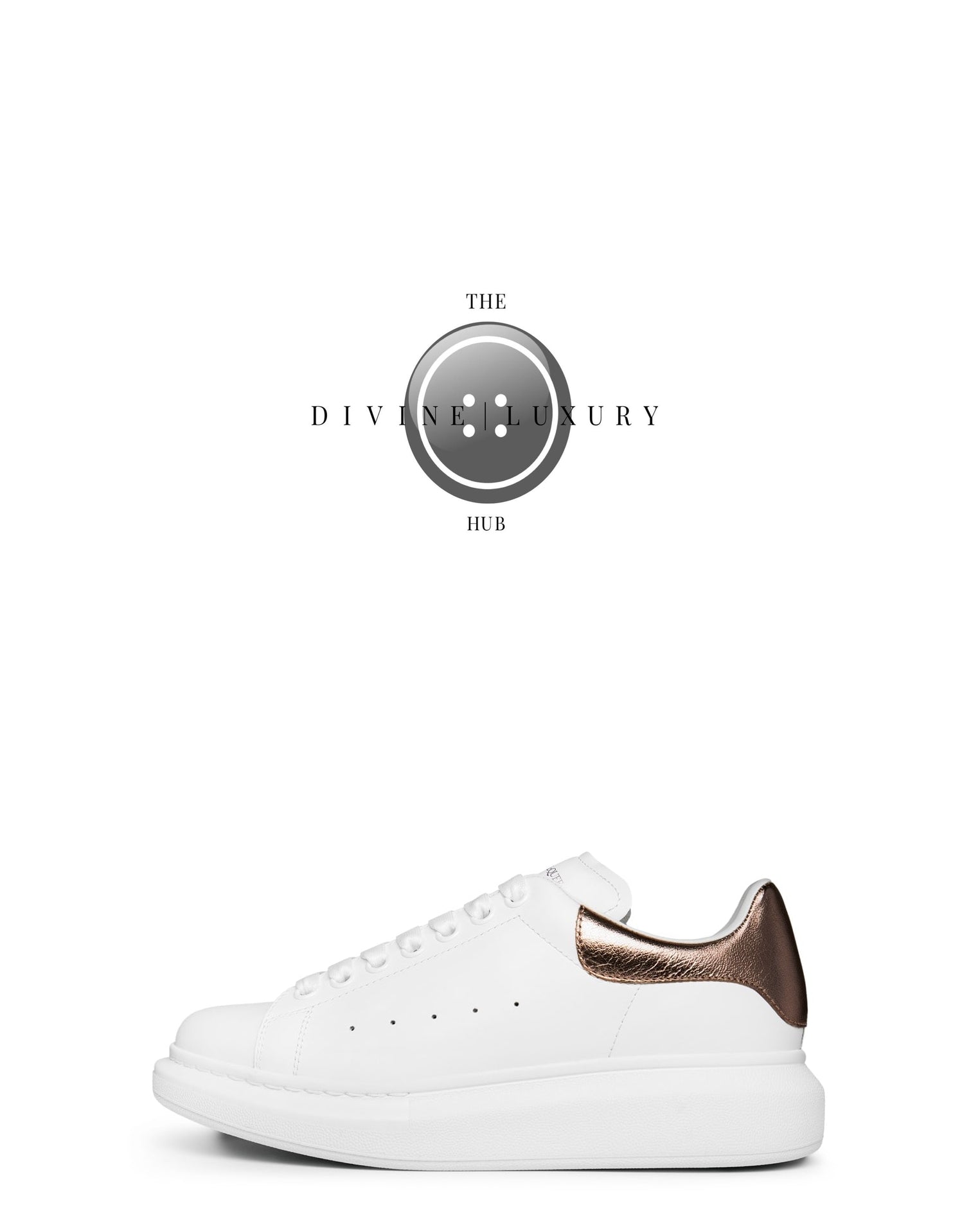 LUXURY HUB ALEXANDER MCQUEEN LEATHER PLIMSOLE SNEAKERS