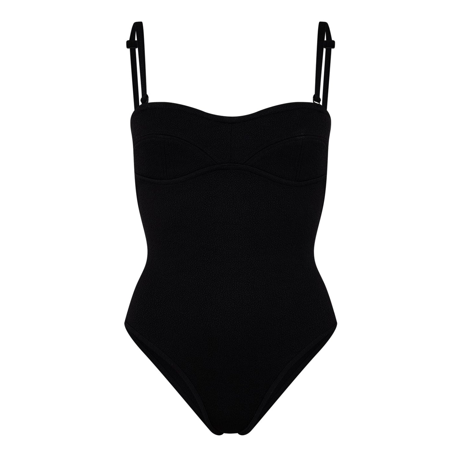 LUXURY HUB BOTTEGA VENETA TEXTURED NYLON BUSTIER BODYSUIT