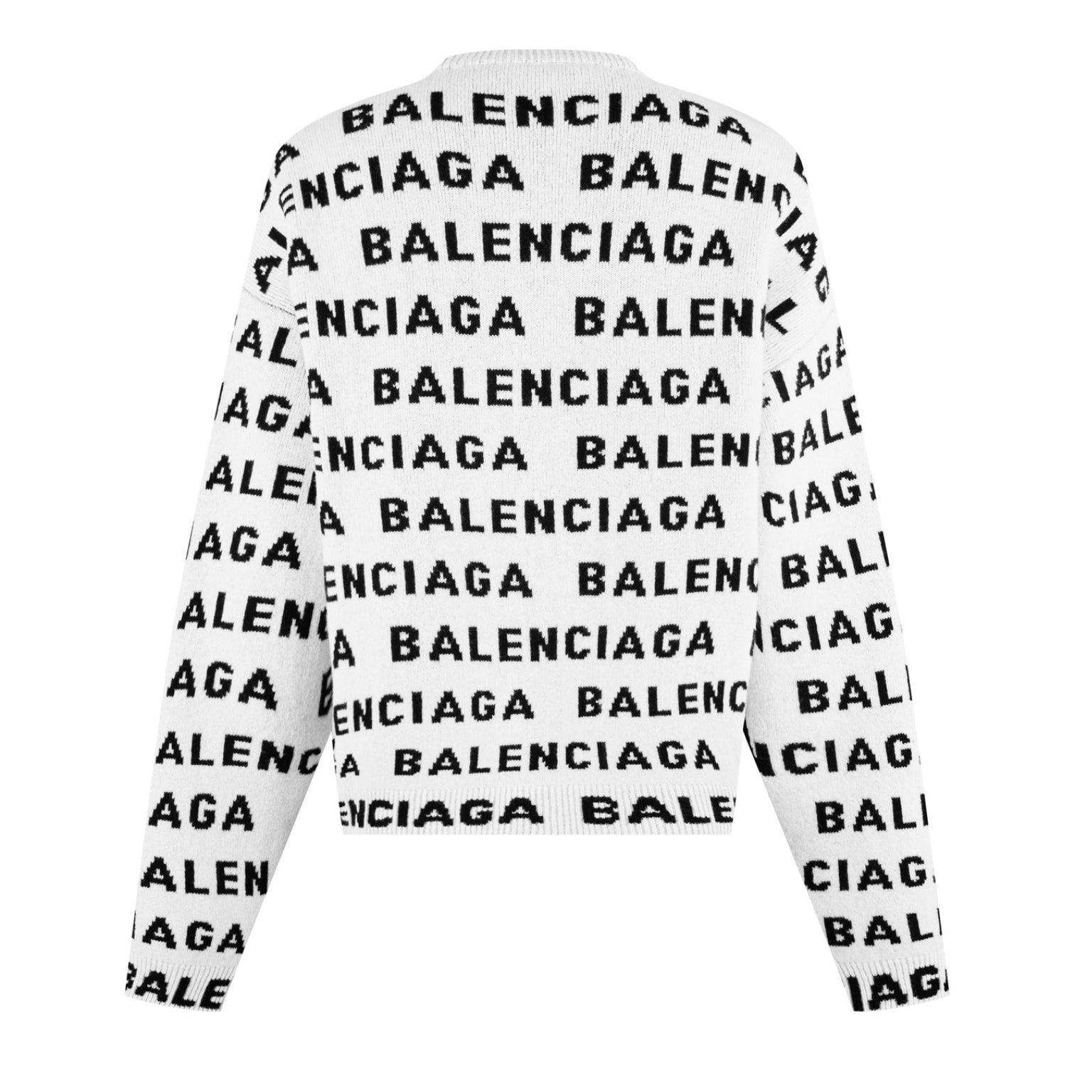 LUXURY HUB BALENCIAGA ALL-OVER LOGO SWEATER