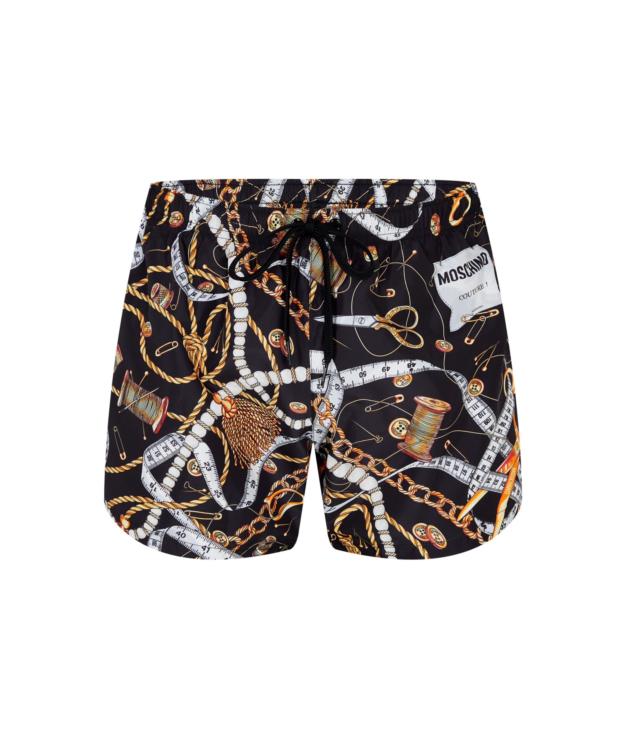 LUXURY HUB MOSCHINO TAILOR PRINT SWIM SHORTS