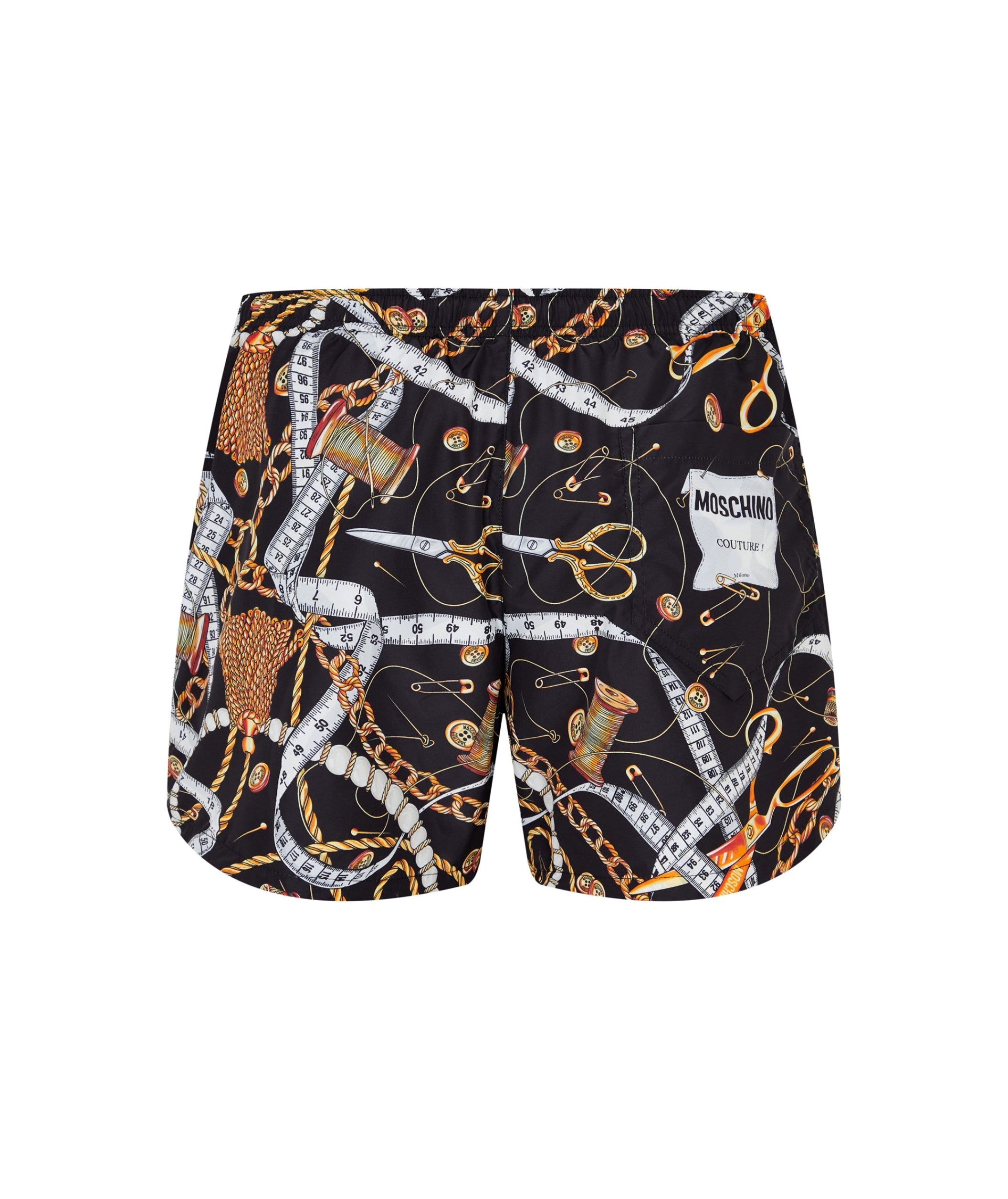 LUXURY HUB MOSCHINO TAILOR PRINT SWIM SHORTS