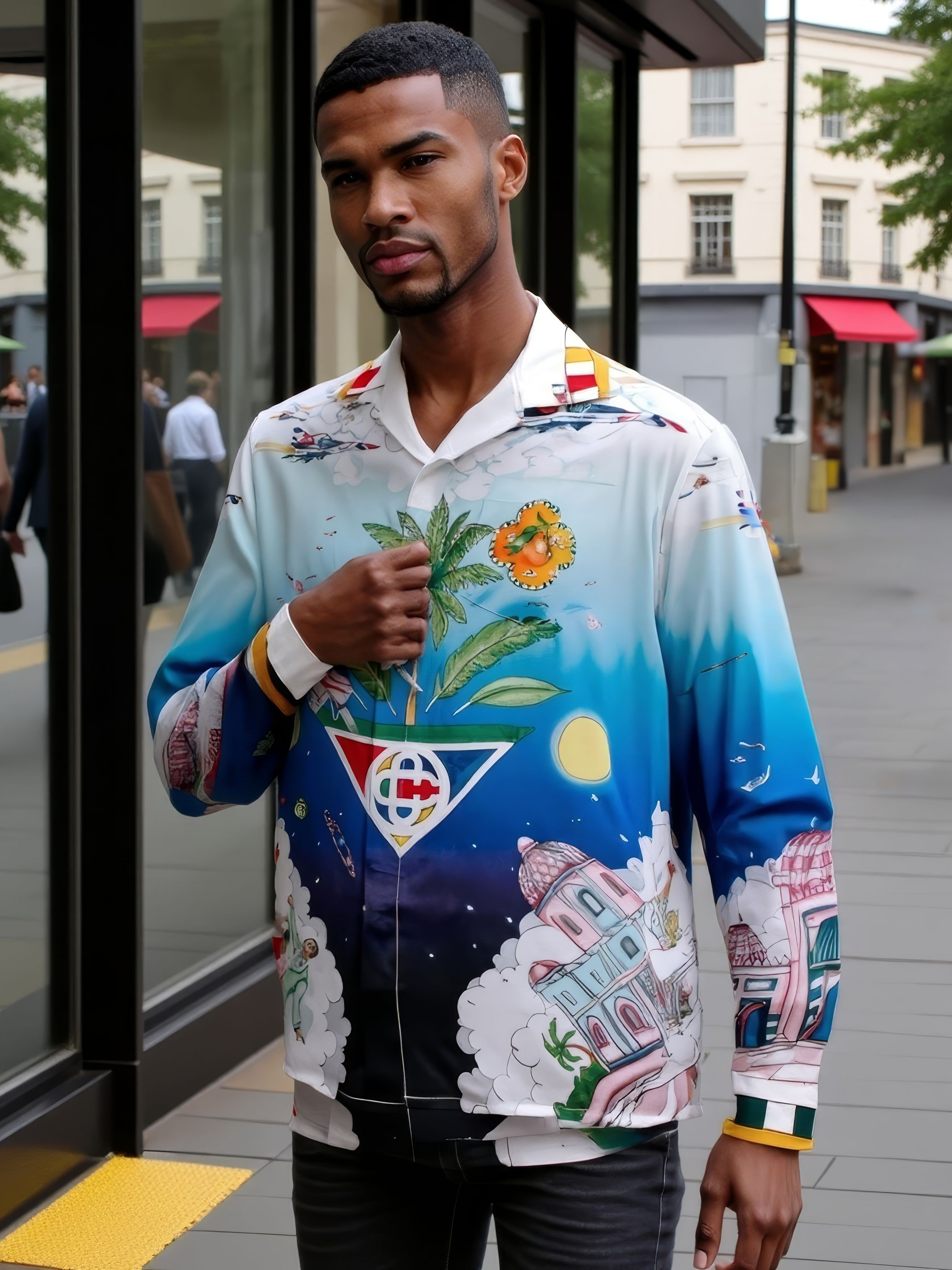 LUXURY HUB CASABLANCA CASA FLOWER SHIRT