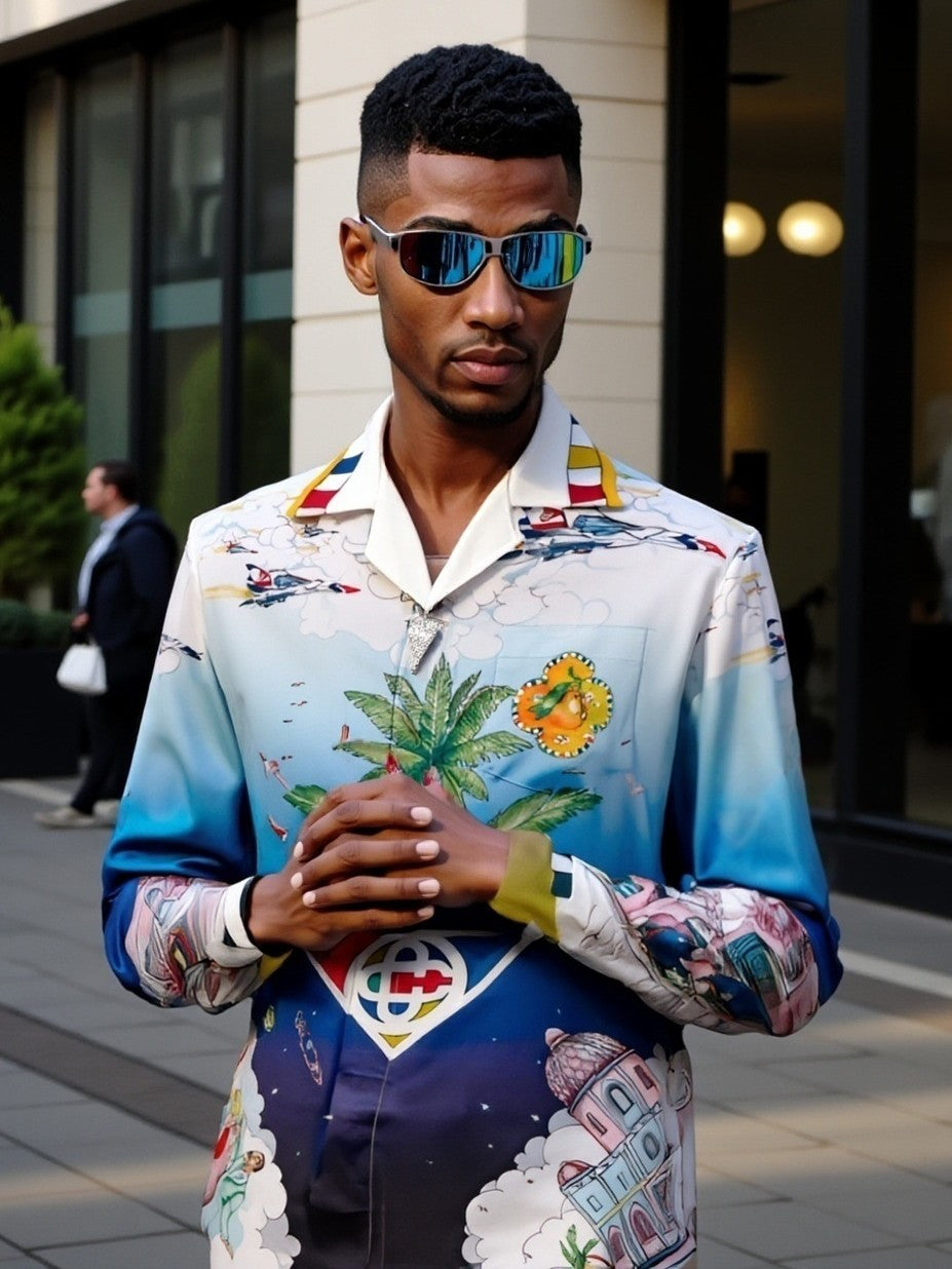 LUXURY HUB CASABLANCA CASA FLOWER SHIRT