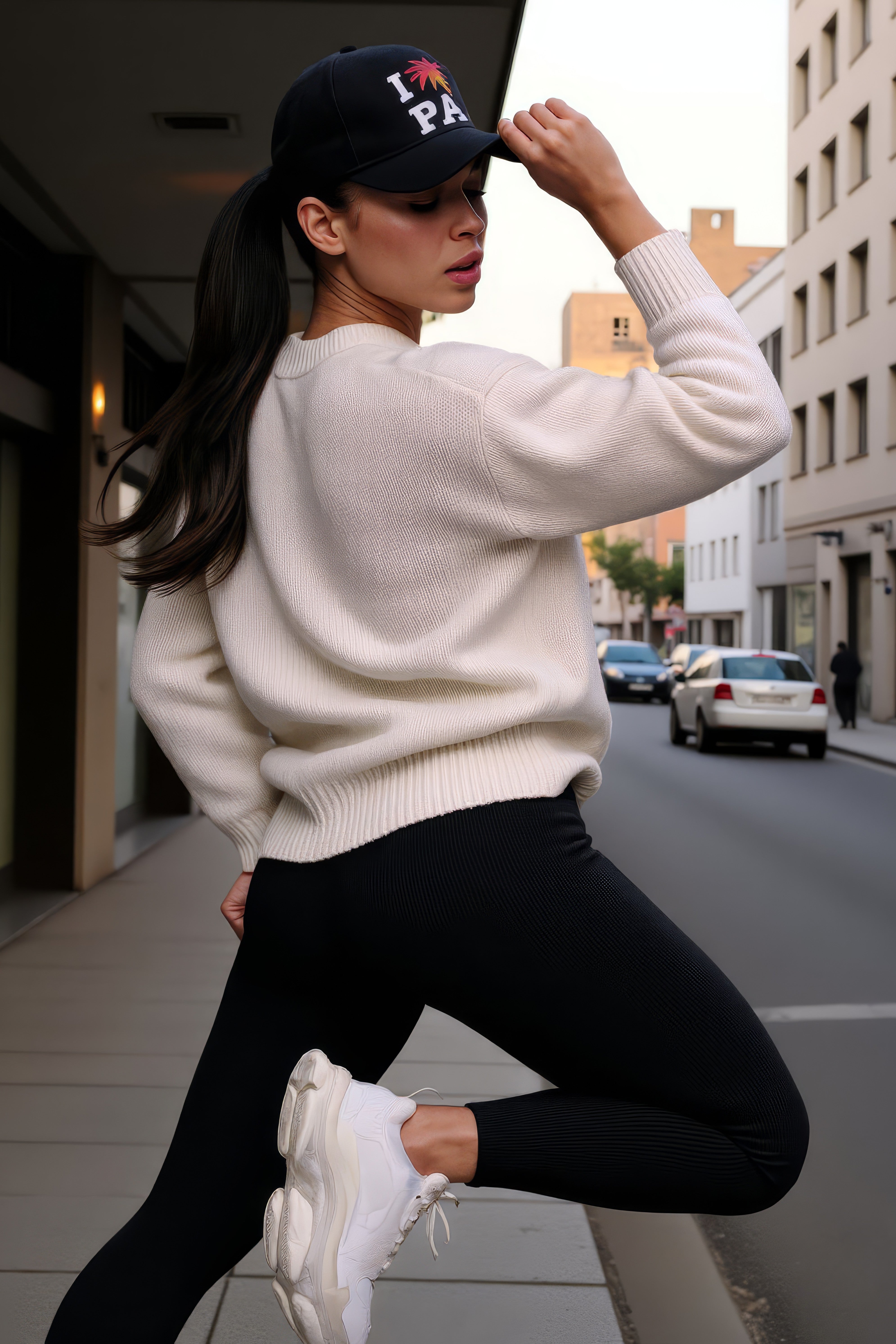 LUXURY HUB OFF WHITE BOLD LOGO CREWNECK JUMPER