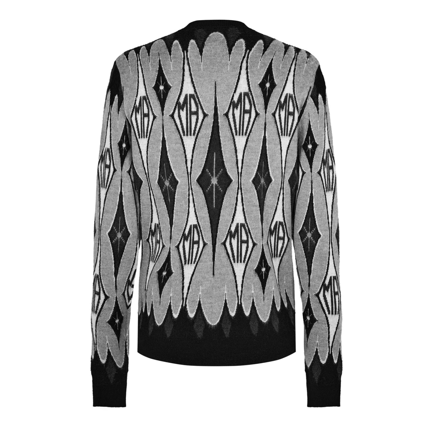 LUXURY HUB AMIRI ARGYLE JACQUARD SWEATER