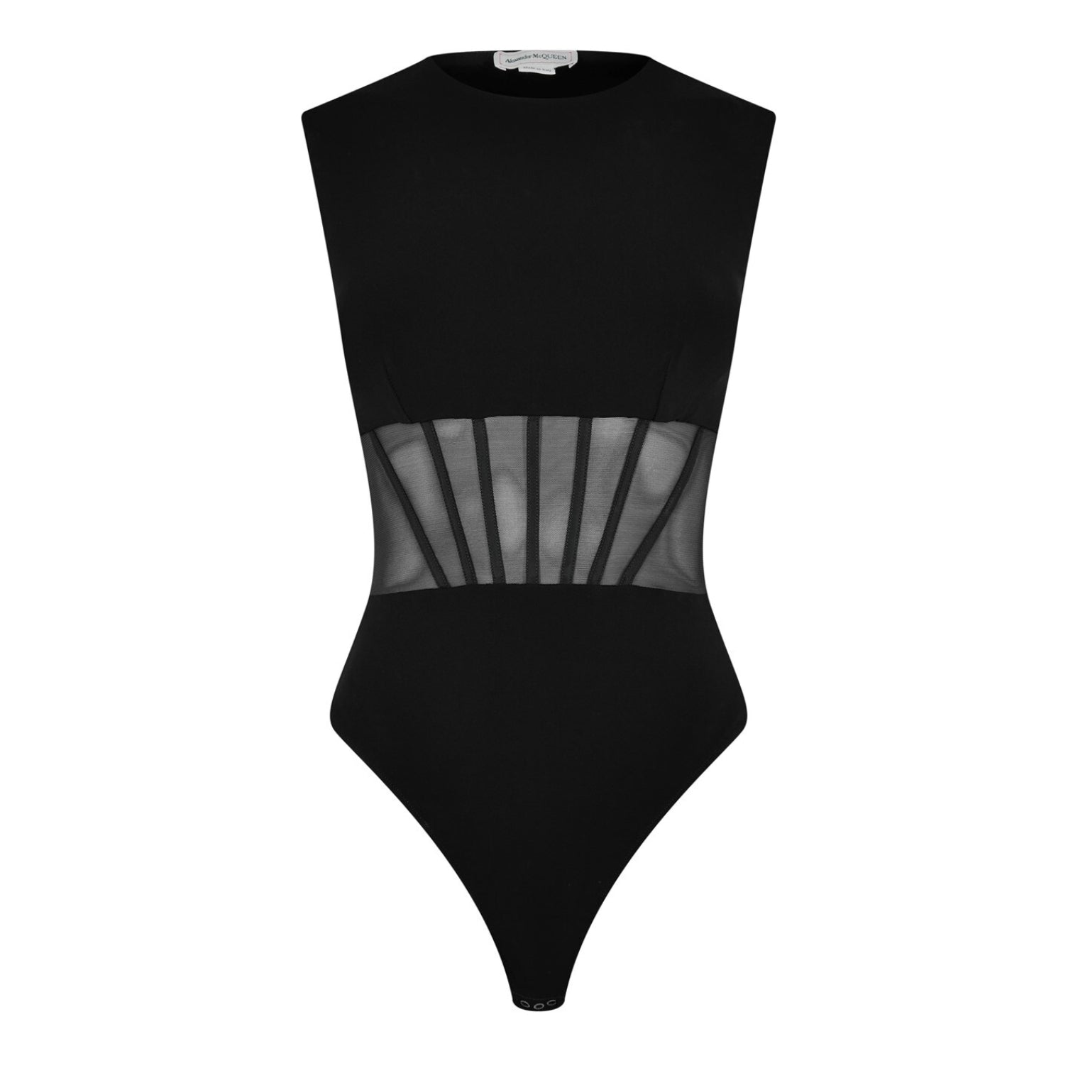 LUXURY HUB ALEXANDER MCQUEEN HYBRID SHEER-PANEL BODYSUIT