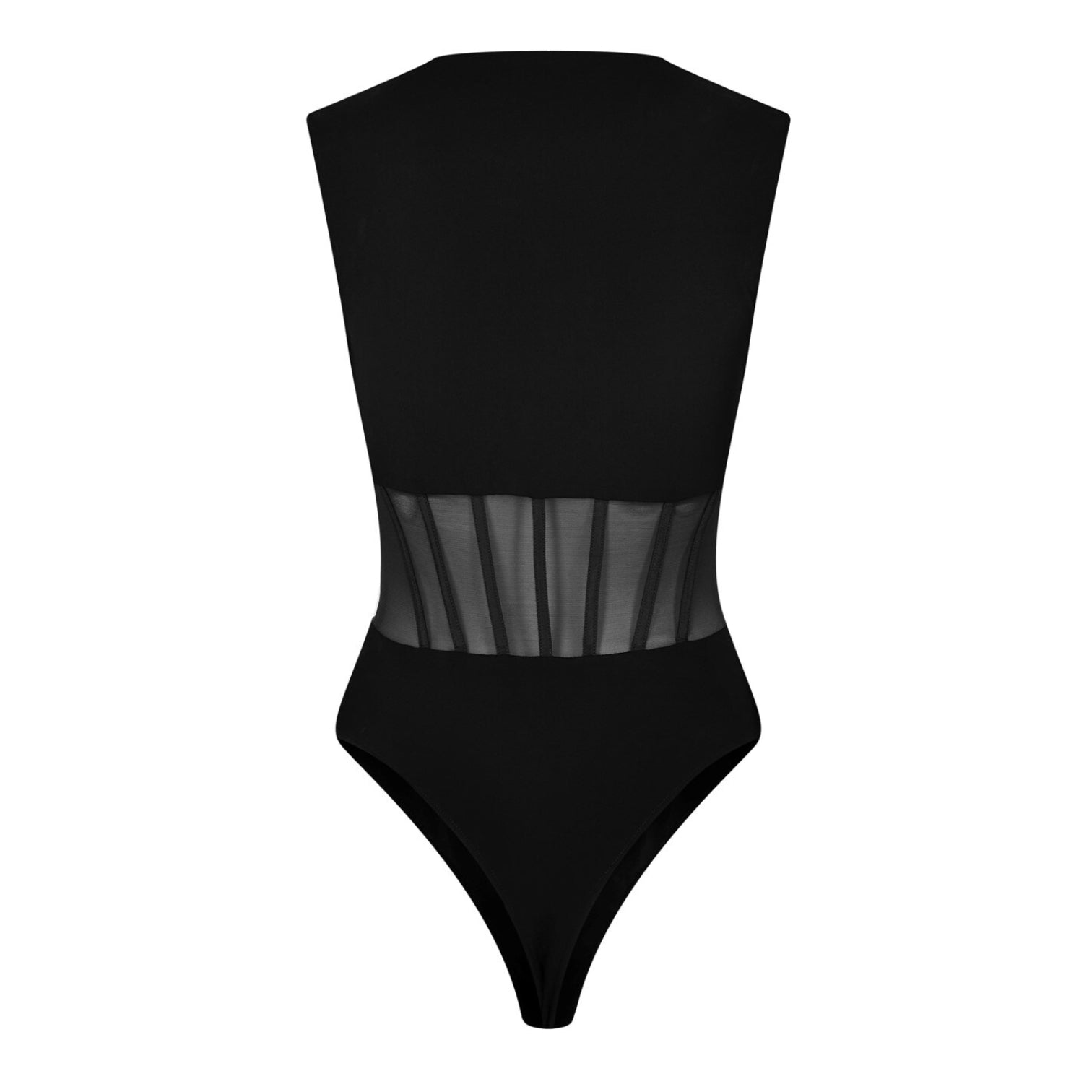 LUXURY HUB ALEXANDER MCQUEEN HYBRID SHEER-PANEL BODYSUIT