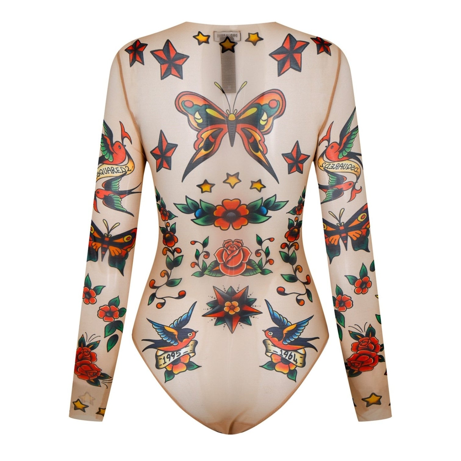 LUXURY HUB DSQUARED2 DSQ TATTOO BODYSUIT LD41