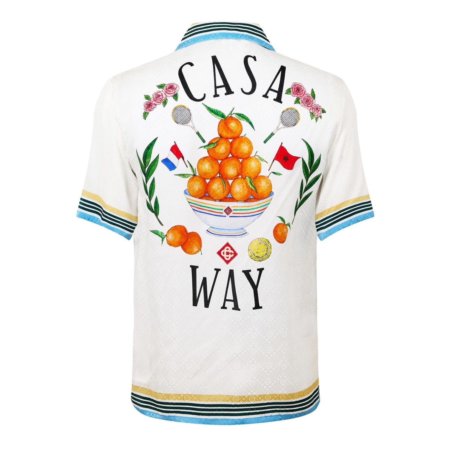 LUXURY HUB CASABLANCA CASA WAY PRINTED SILK SHIRT