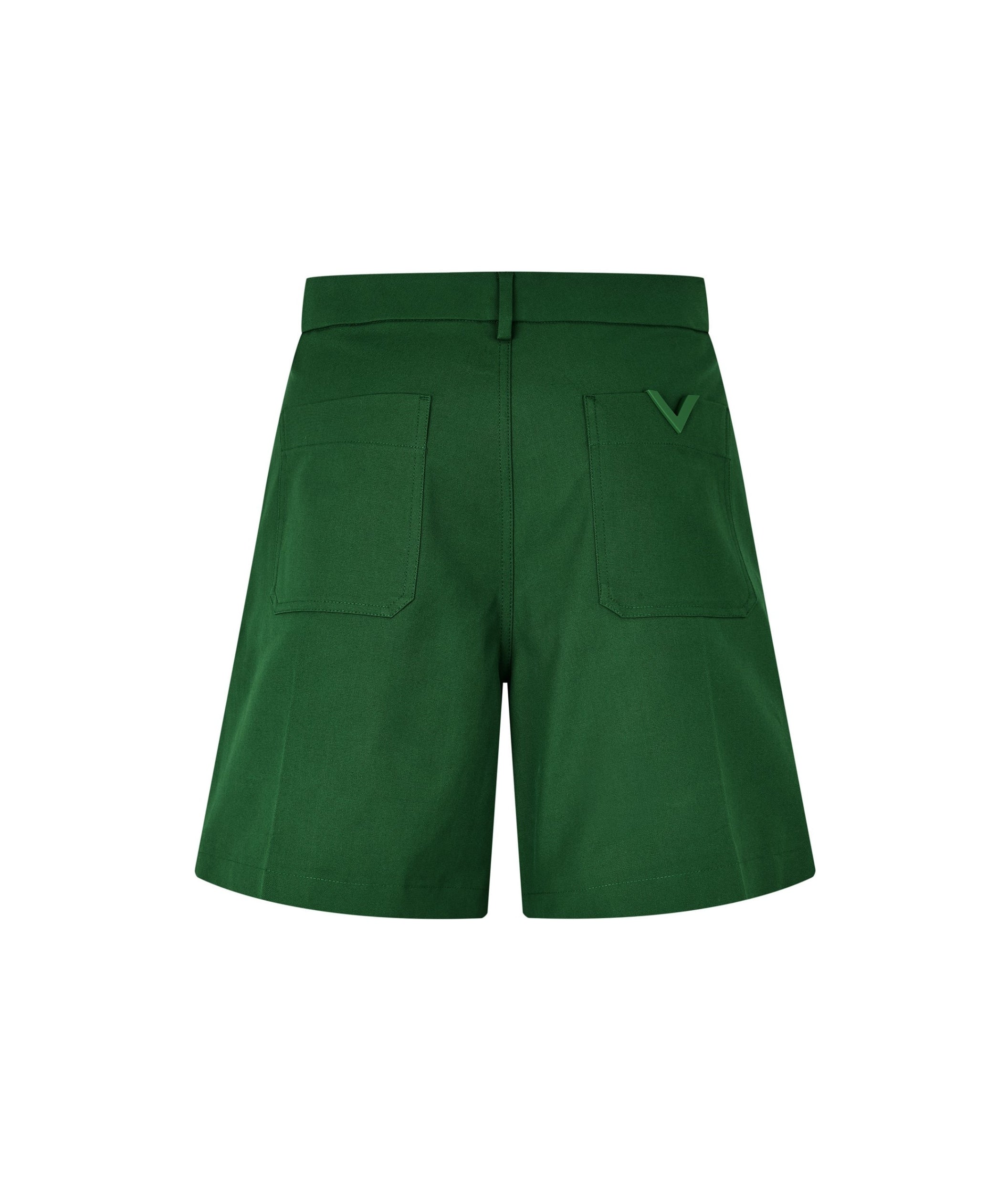 LUXURY HUB VALENTINO STRETCH COTTON CANVAS BERMUDA SHORTS