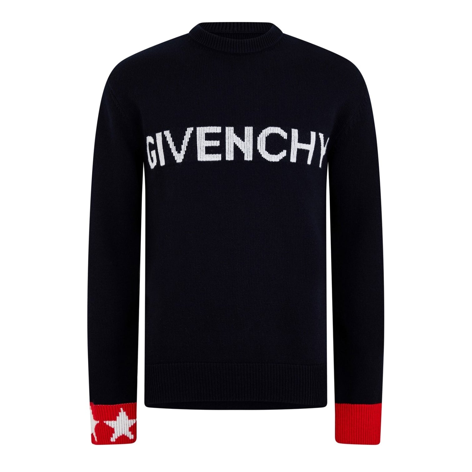 LUXURY HUB GIVENCHY LOGO INTARSIA SWEATER