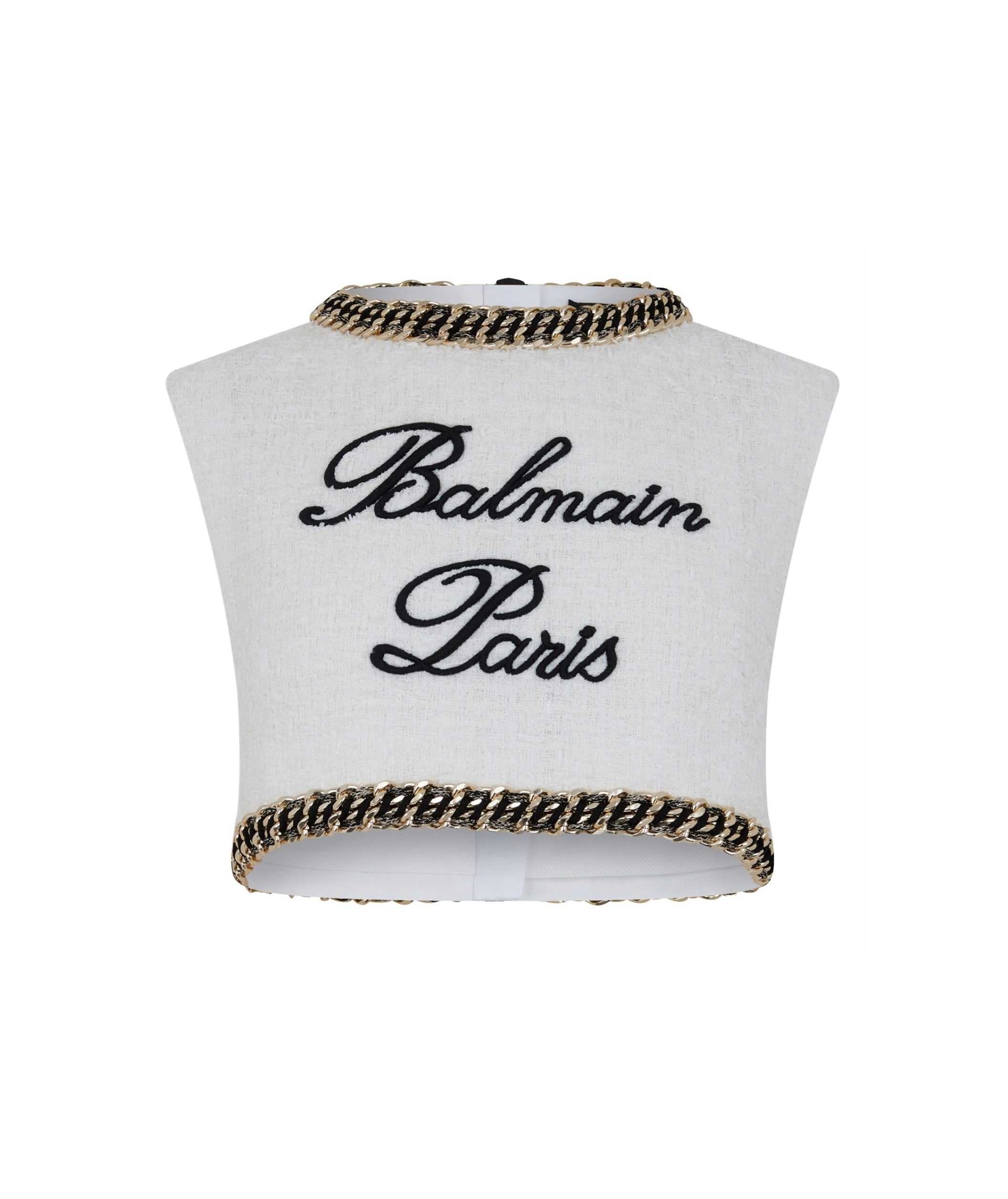 LUXURY HUB BALMAIN EMB CROP TOP