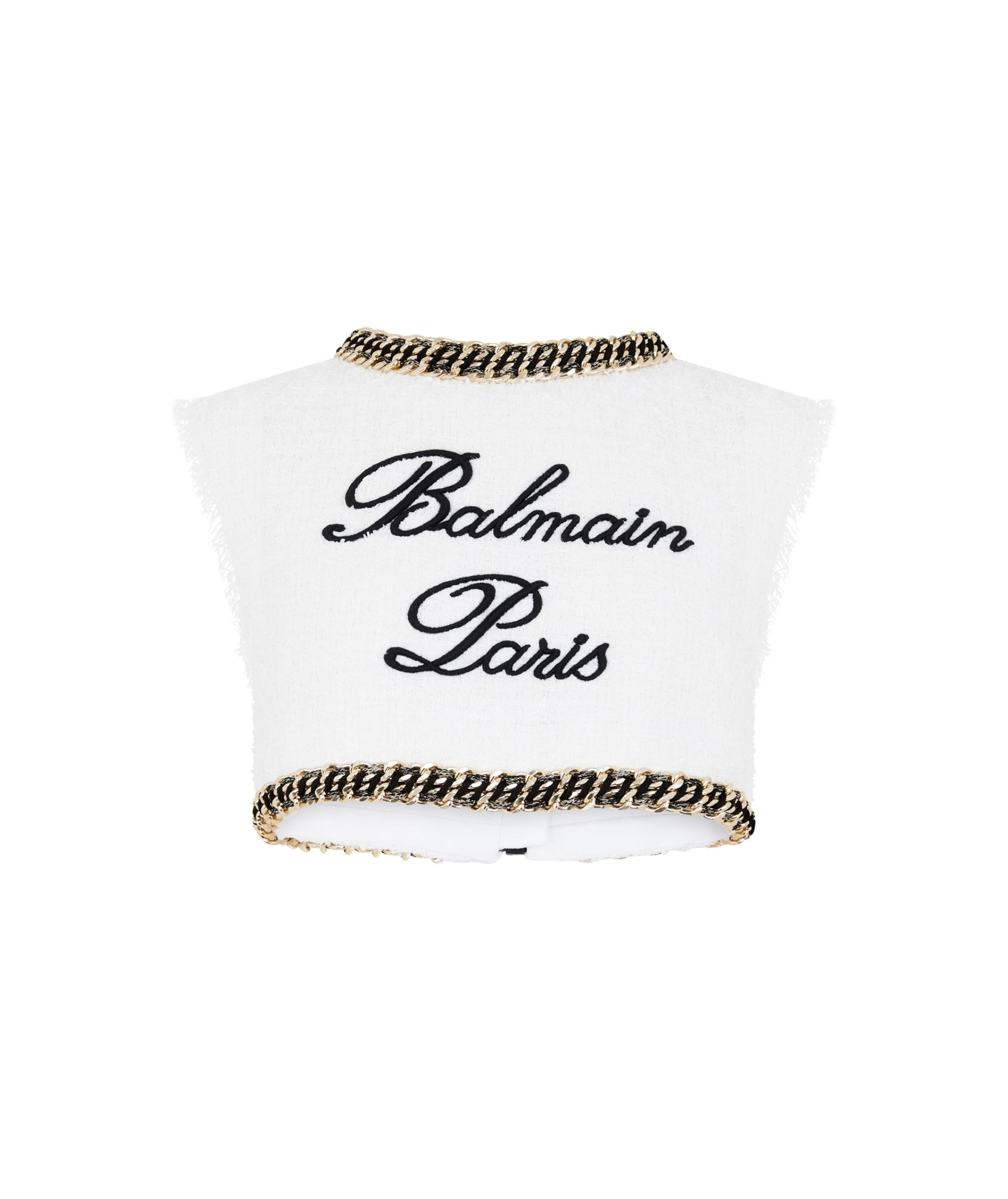 LUXURY HUB BALMAIN EMB CROP TOP