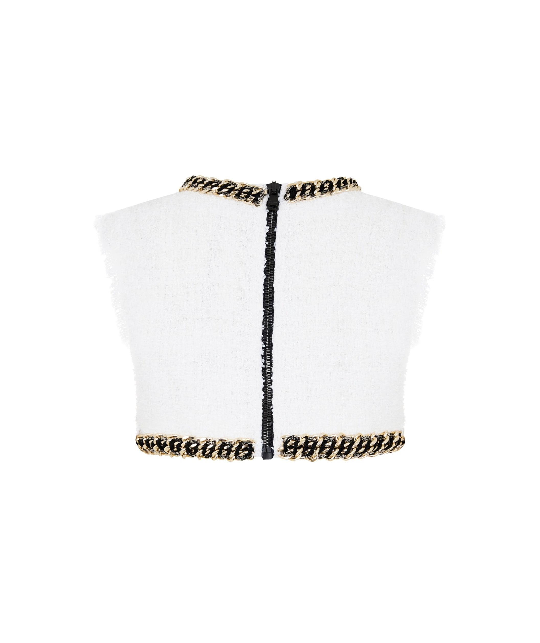 LUXURY HUB BALMAIN EMB CROP TOP