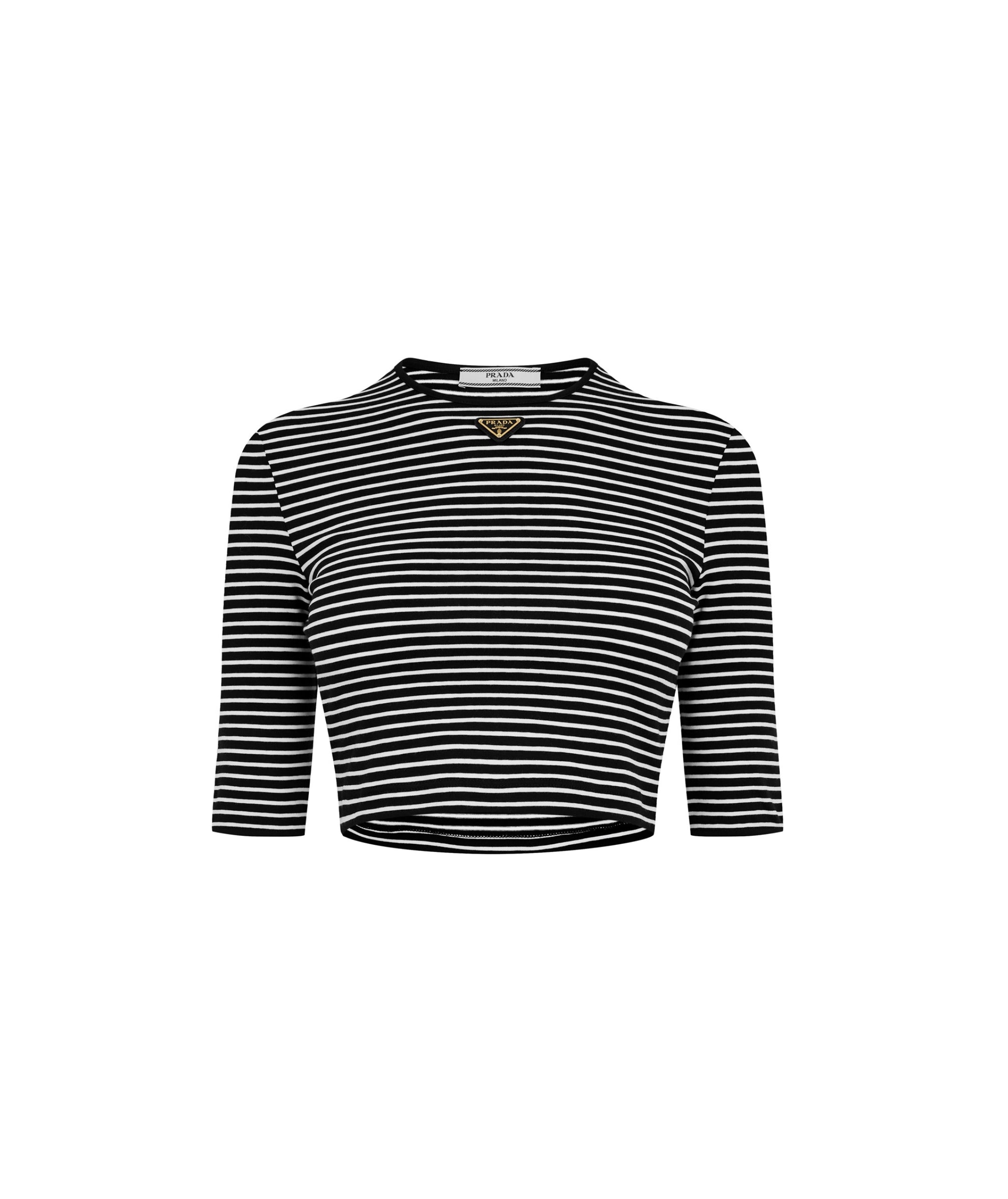 LUXURY HUB PRADA STRIPED CROP TOP