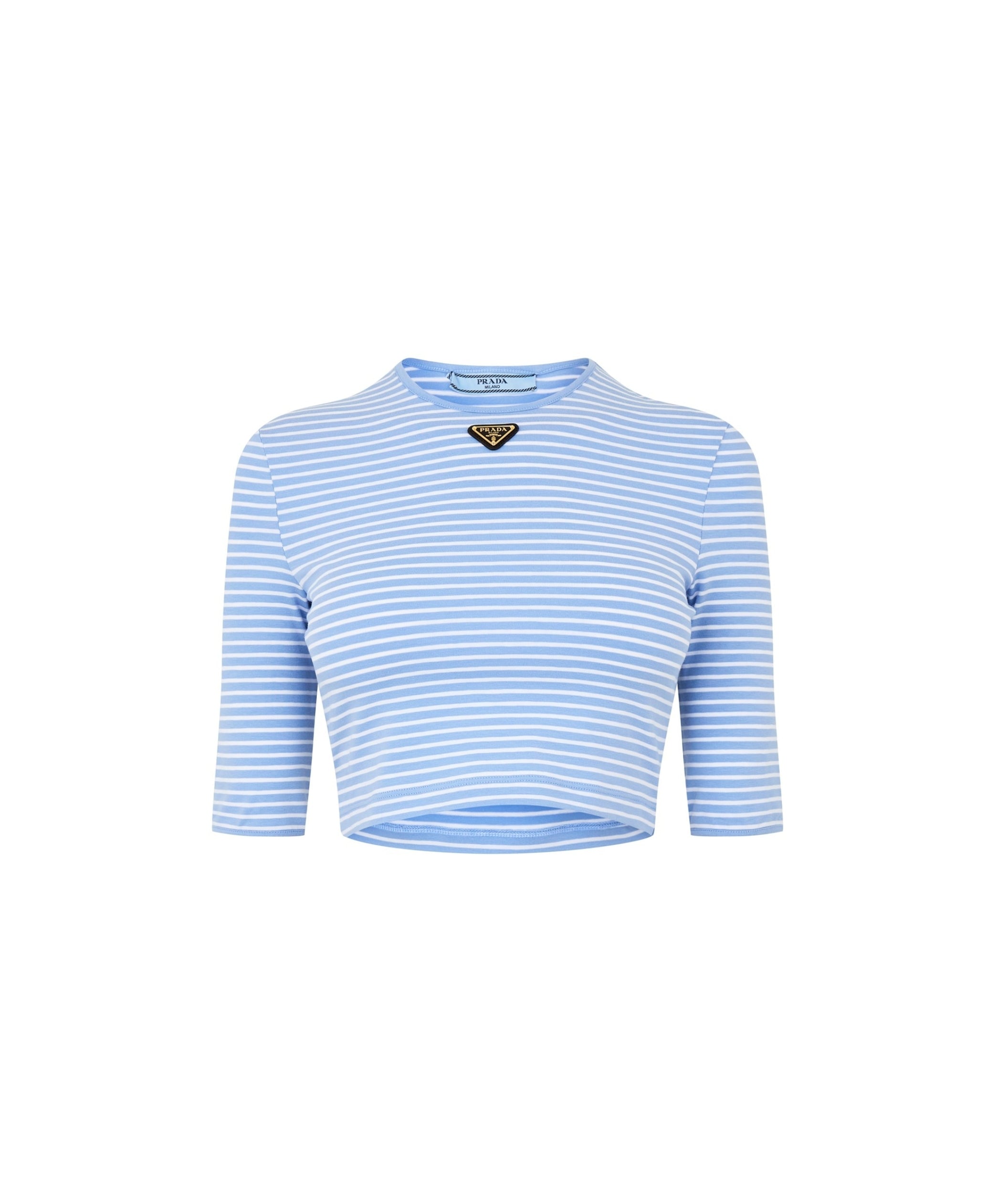 LUXURY HUB PRADA STRIPED CROP TOP