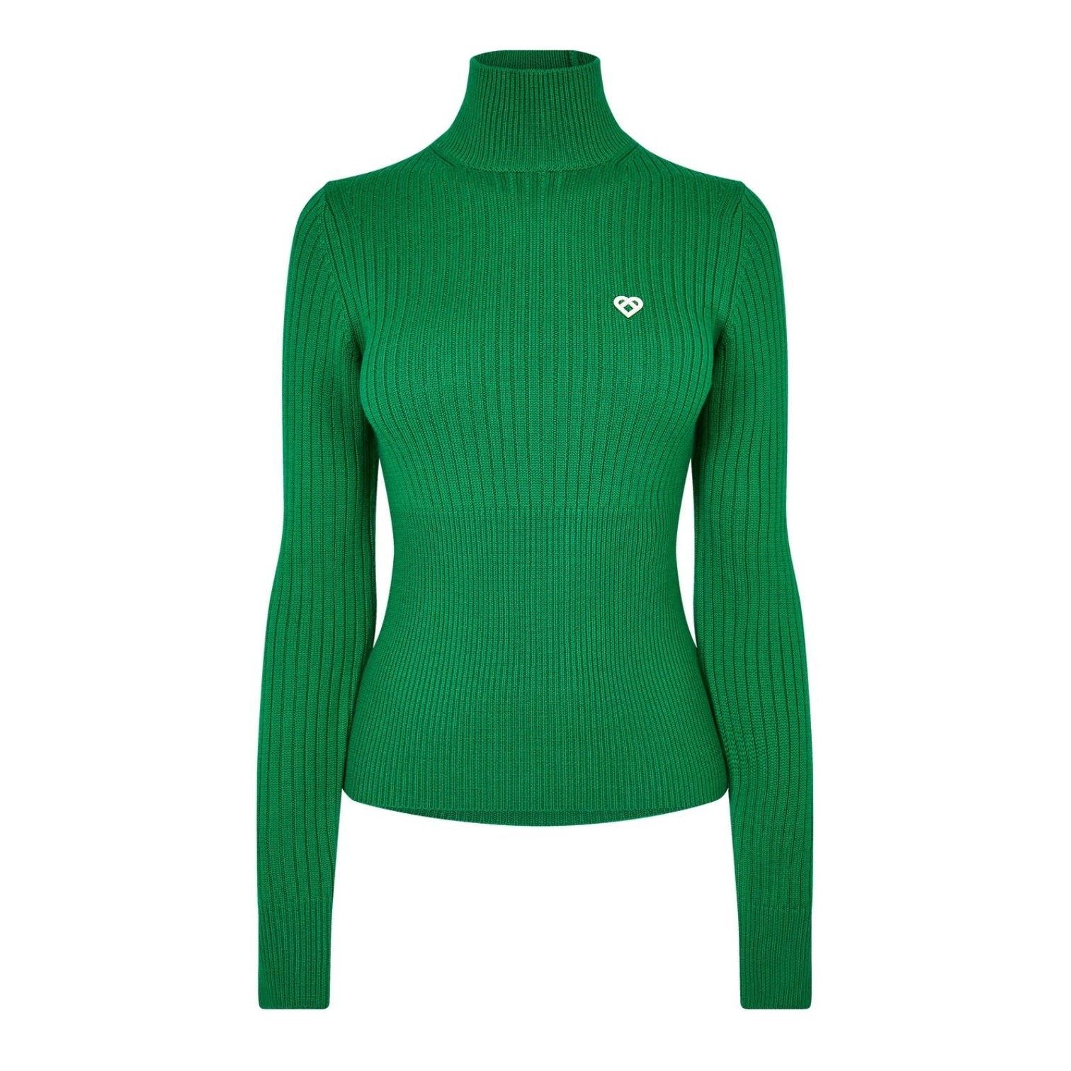 LUXURY HUB CASABLANCA RIB HIGH NECK JUMPER