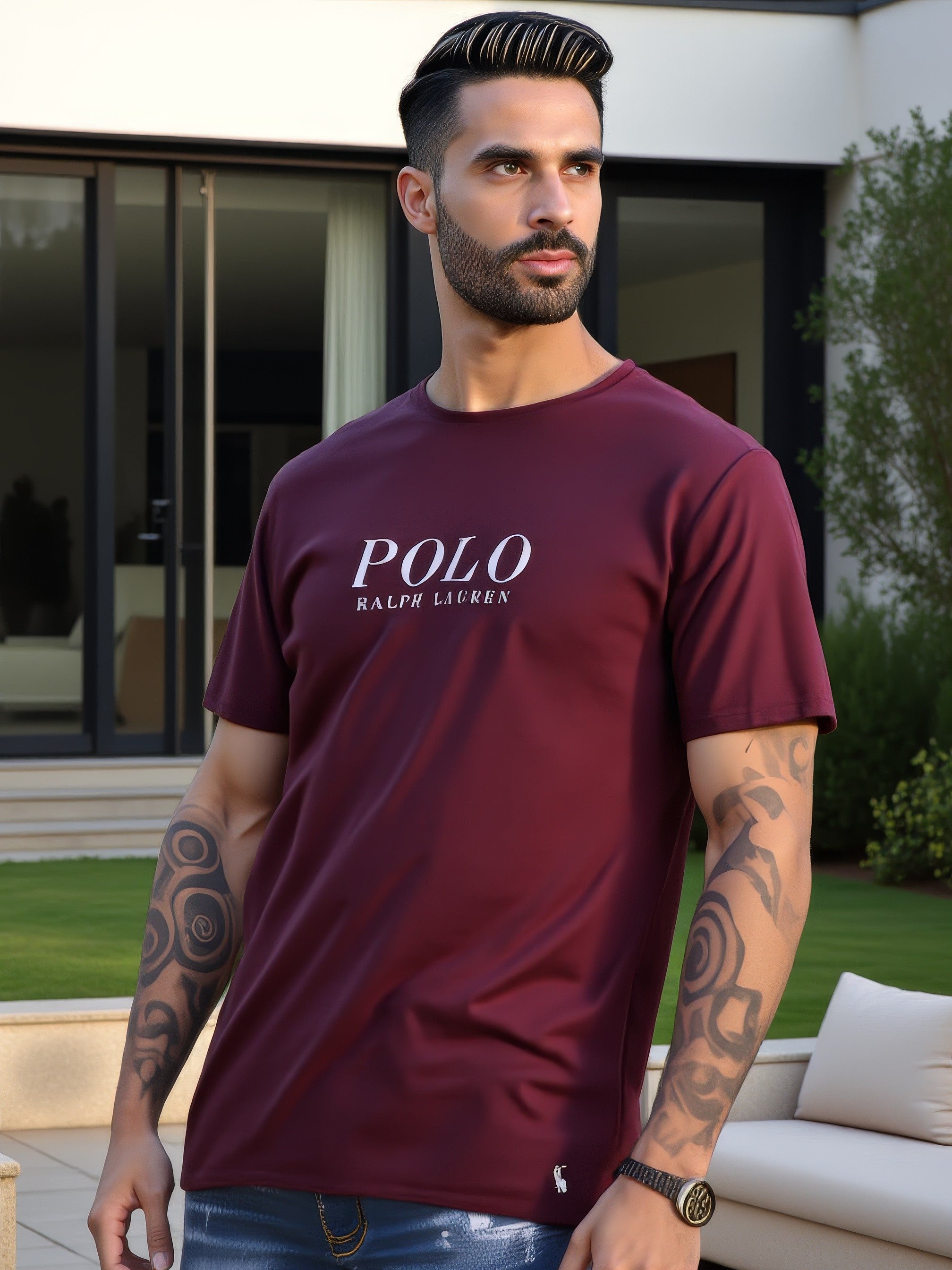 LUXURY HUB RALPH LAUREN BOX LOGO T-SHIRT