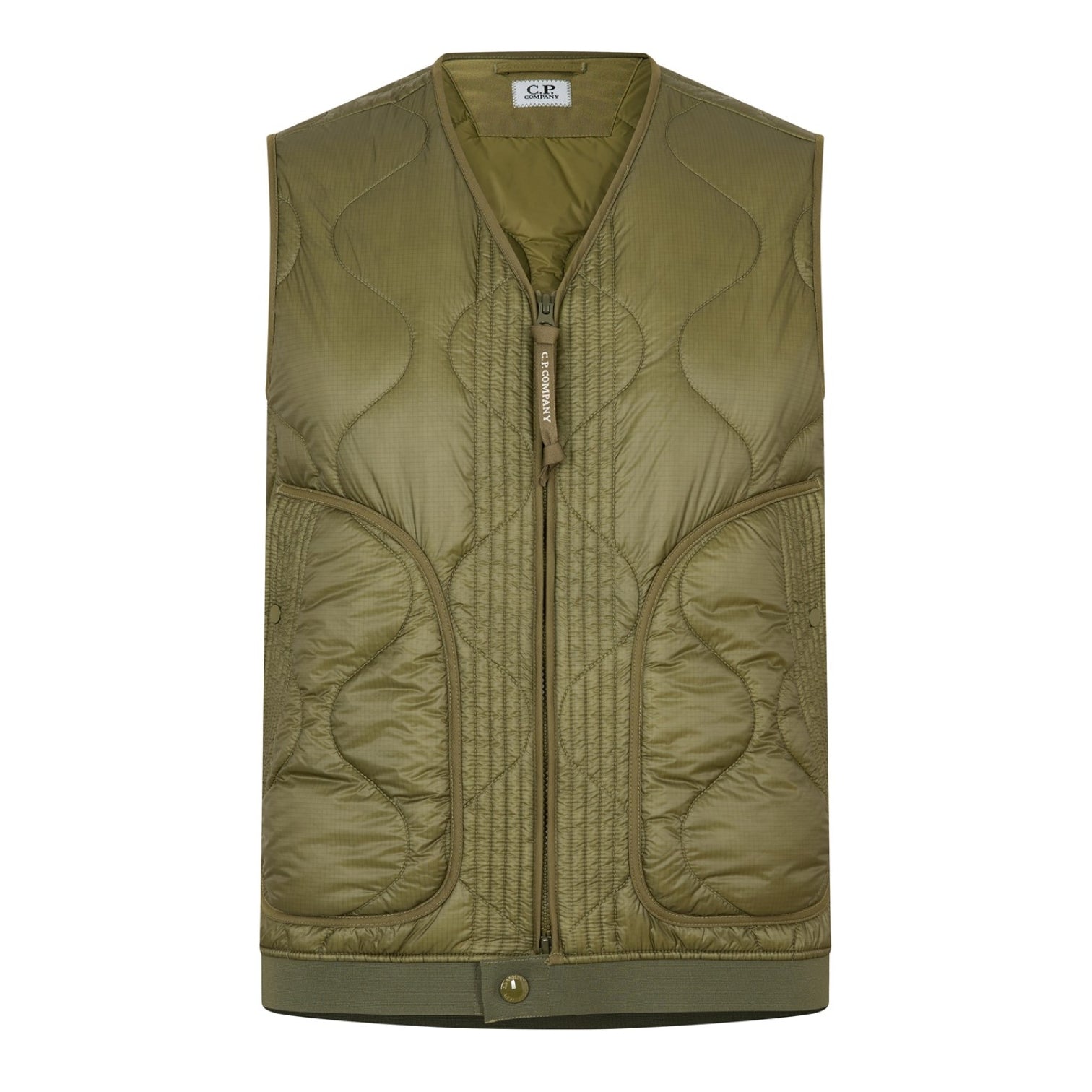 LUXURY HUB CP COMPANY MEN'S LENS QUILTED SLEEVELESS GILET