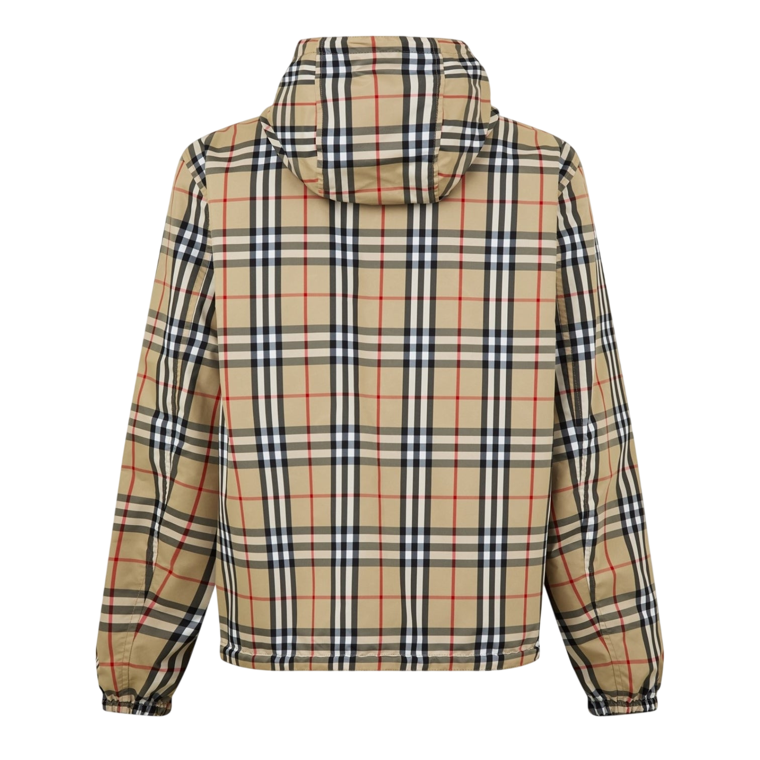 LUXURY HUB BURBERRY MEN'S REVERSIBLE CHECK LONG SLEEVE WINDBREAKER