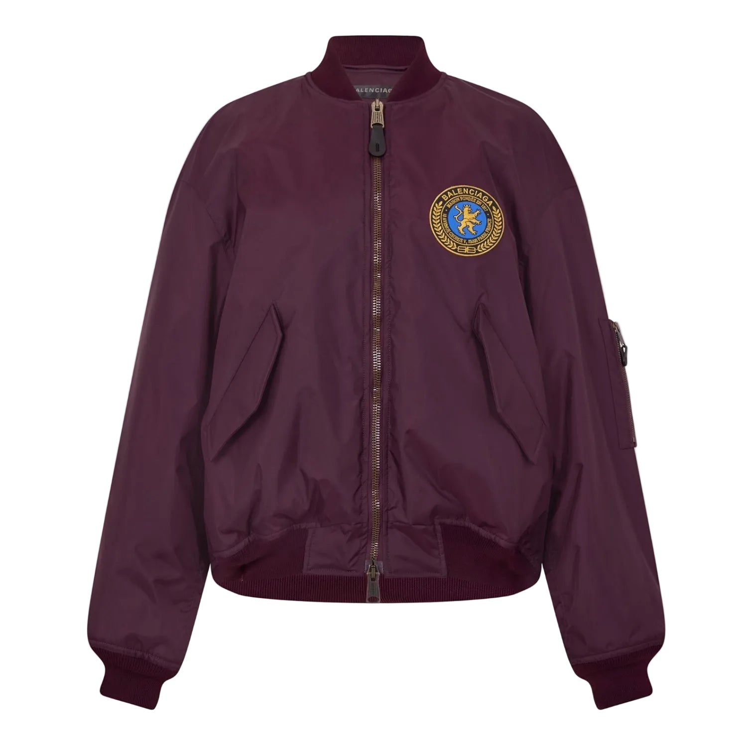 LUXURY HUB BALENCIAGA WOMEN'S RIBBED TRIM BOMBER JACKET