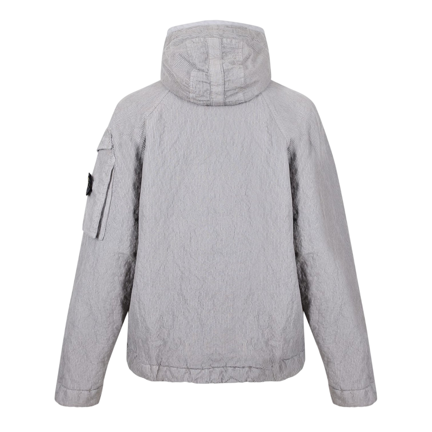 LUXURY HUB STONE ISLAND MEN'S CORD HOOD MEDIUM PUFFER JACKET