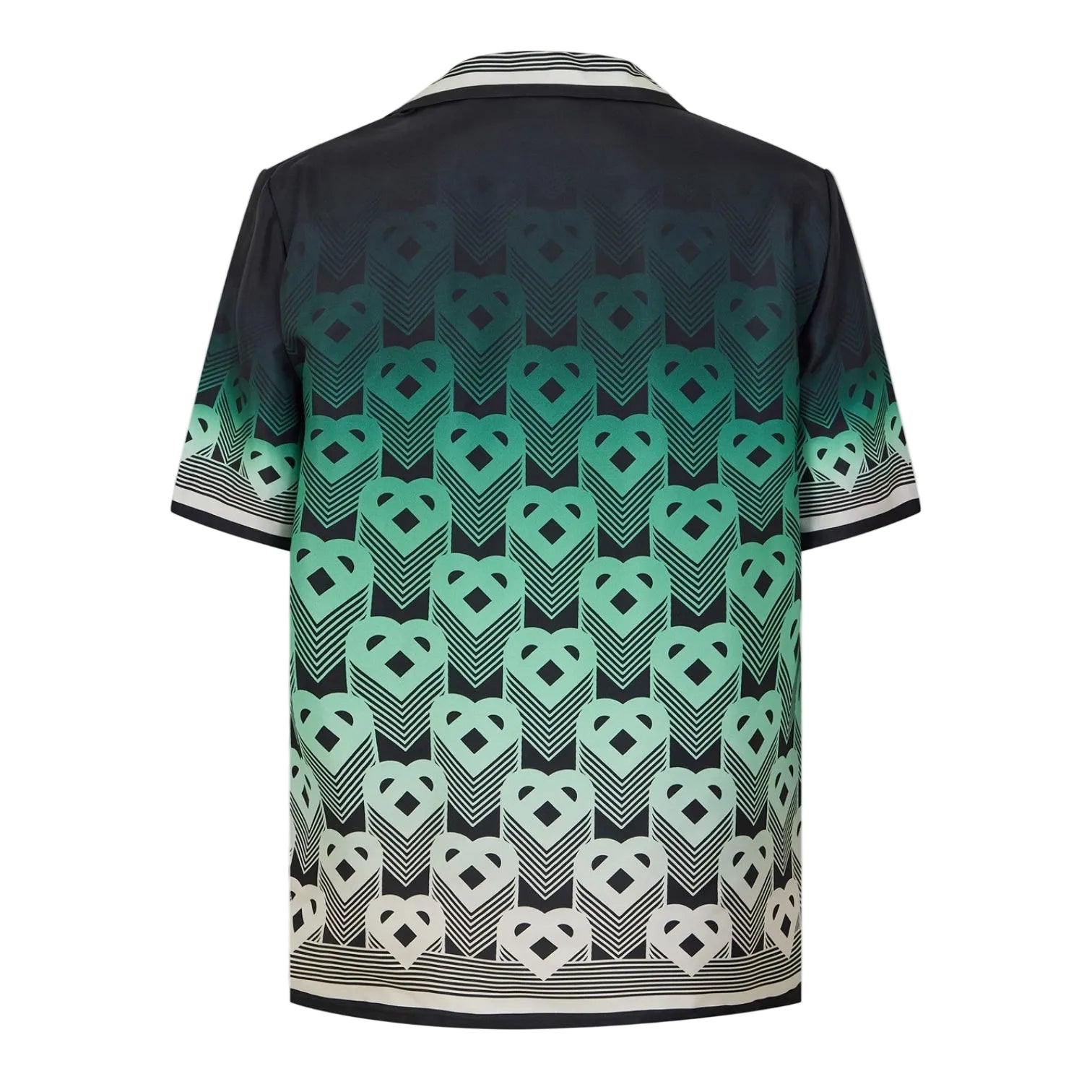 LUXURY HUB CASABLANCA MEN'S MONO SILK SHORT SLEEVE BOWLING SHIRT