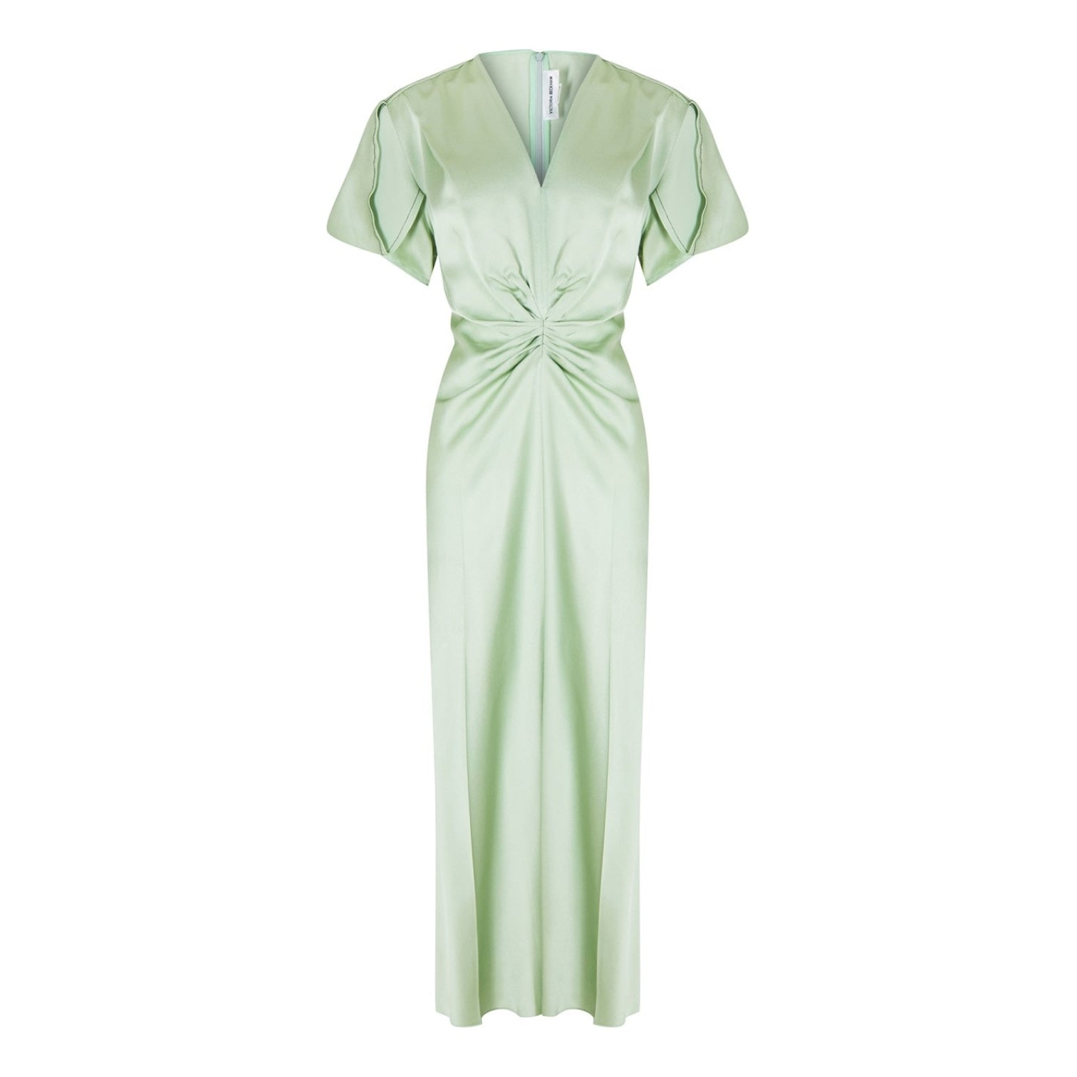 LUXURY HUB VICTORIA BECKHAM V NECK MIDI DRESS