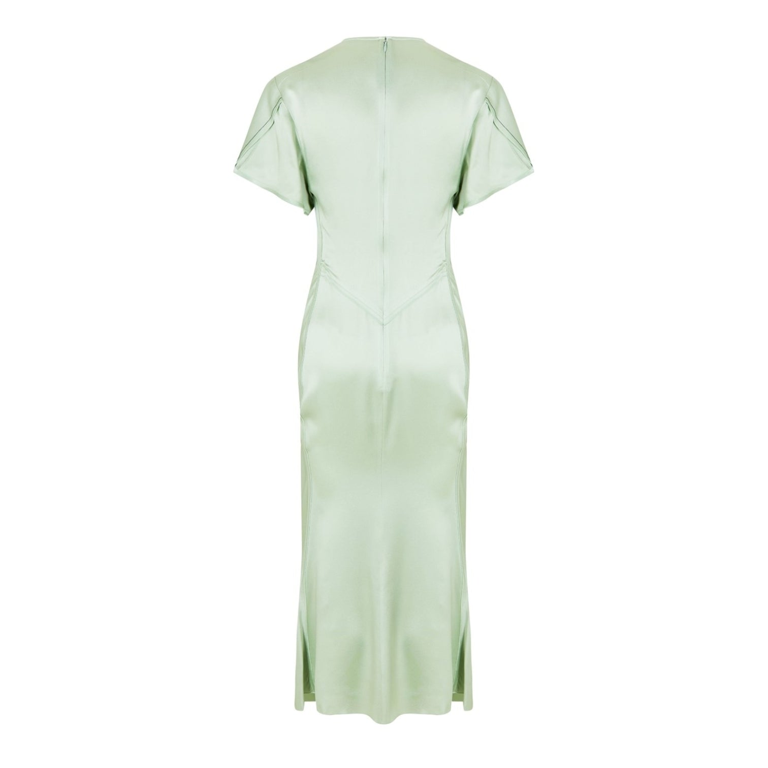 LUXURY HUB VICTORIA BECKHAM V NECK MIDI DRESS