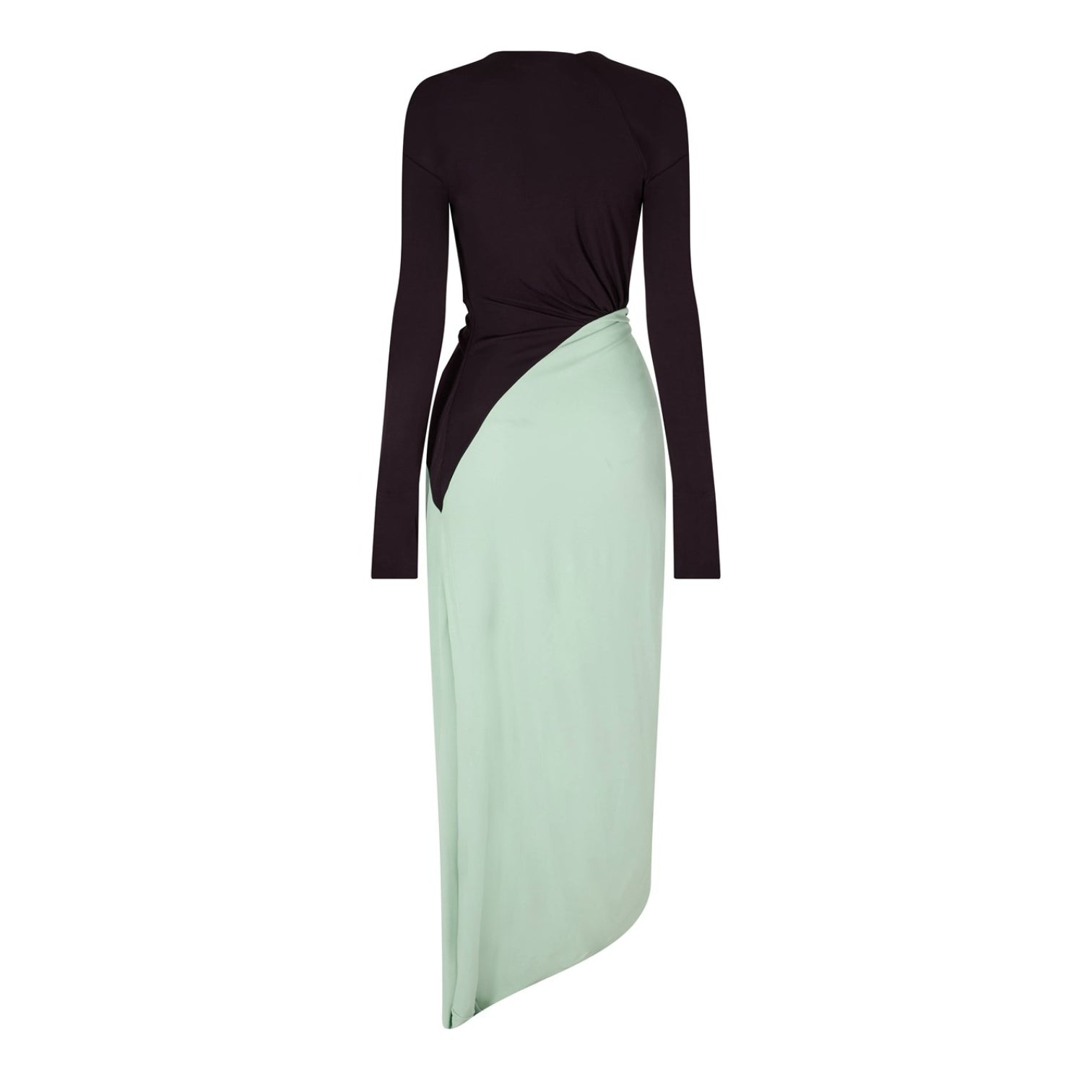 LUXURY HUB VICTORIA BECKHAM LONG SLEEVE KNOT DETAIL GOWN