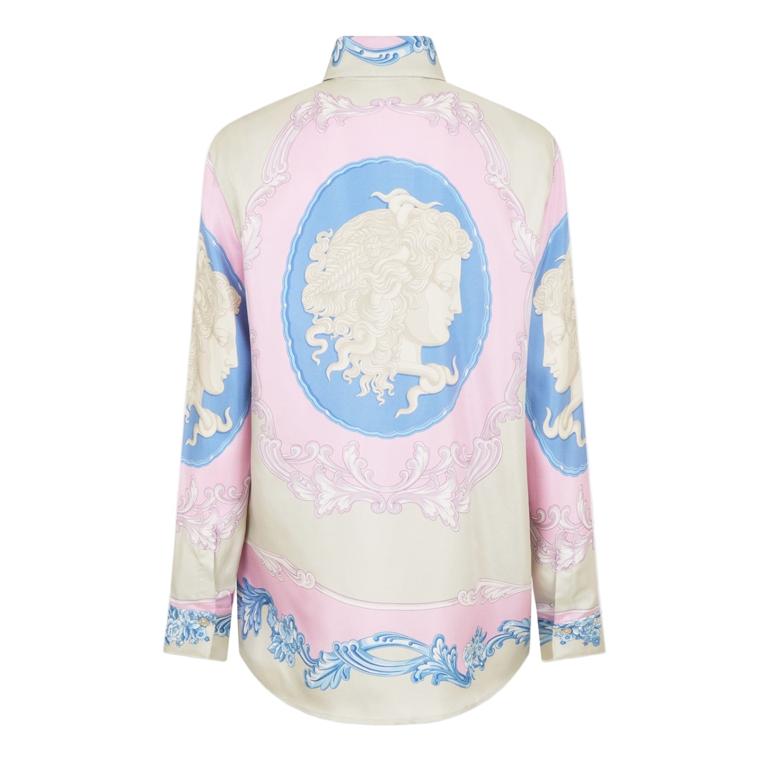 LUXURY HUB VERSACE CAMEO SILK SHIRT