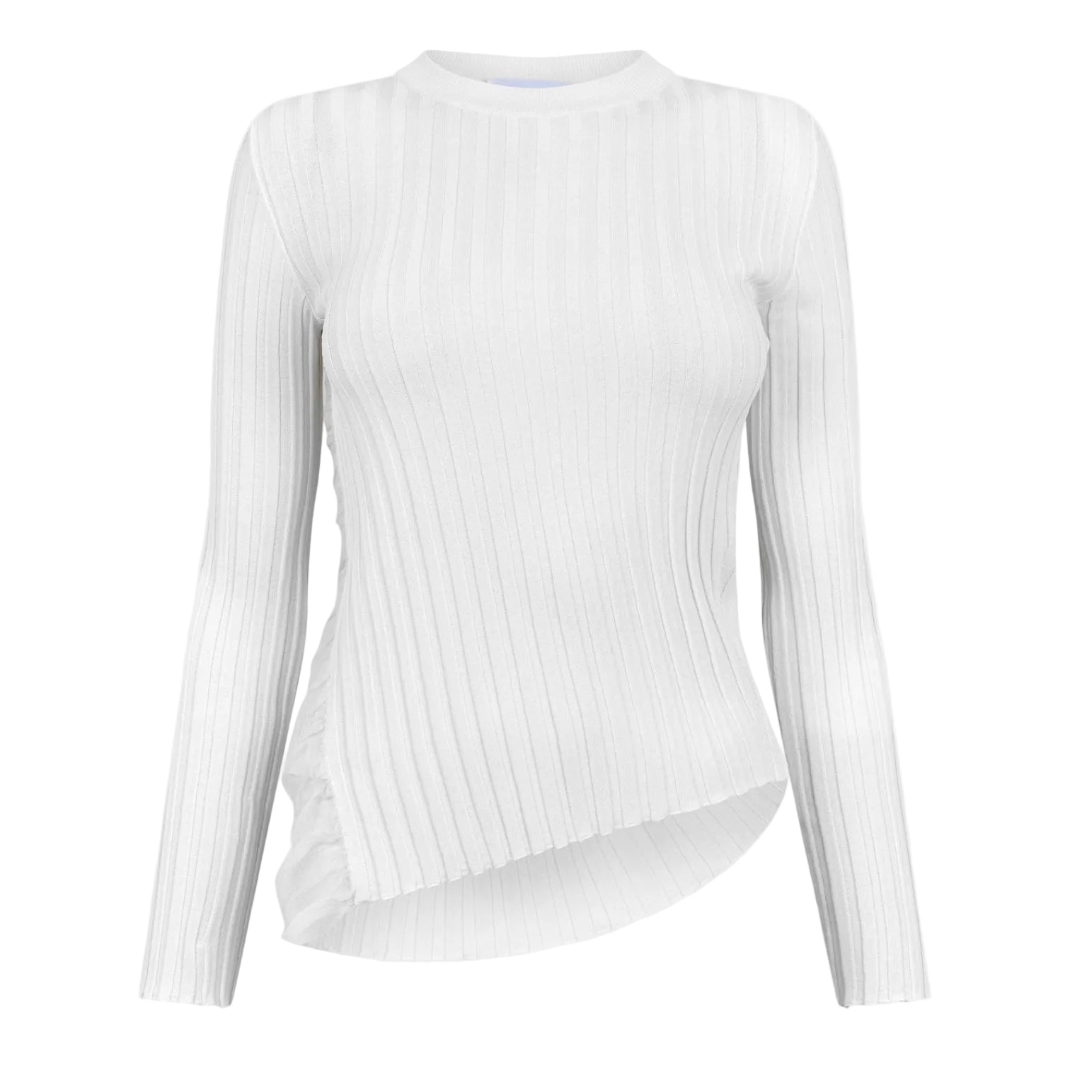 LUXURY HUB ALEXANDER MCQUEEN WOMEN'S ALEX CREW NECK SLIM FIT JUMPER