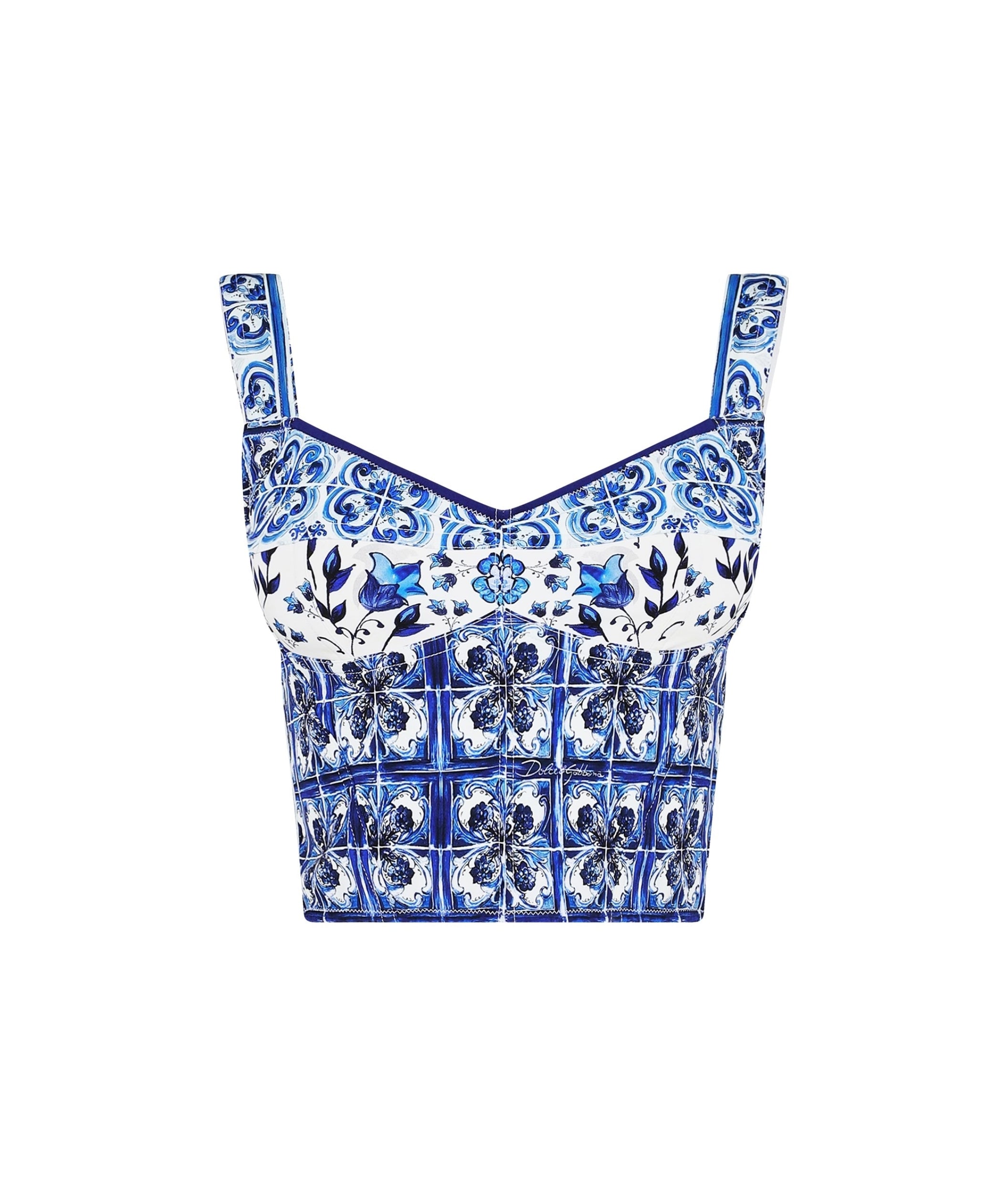 LUXURY HUB DOLCE AND GABBANA BUSTIER TOP