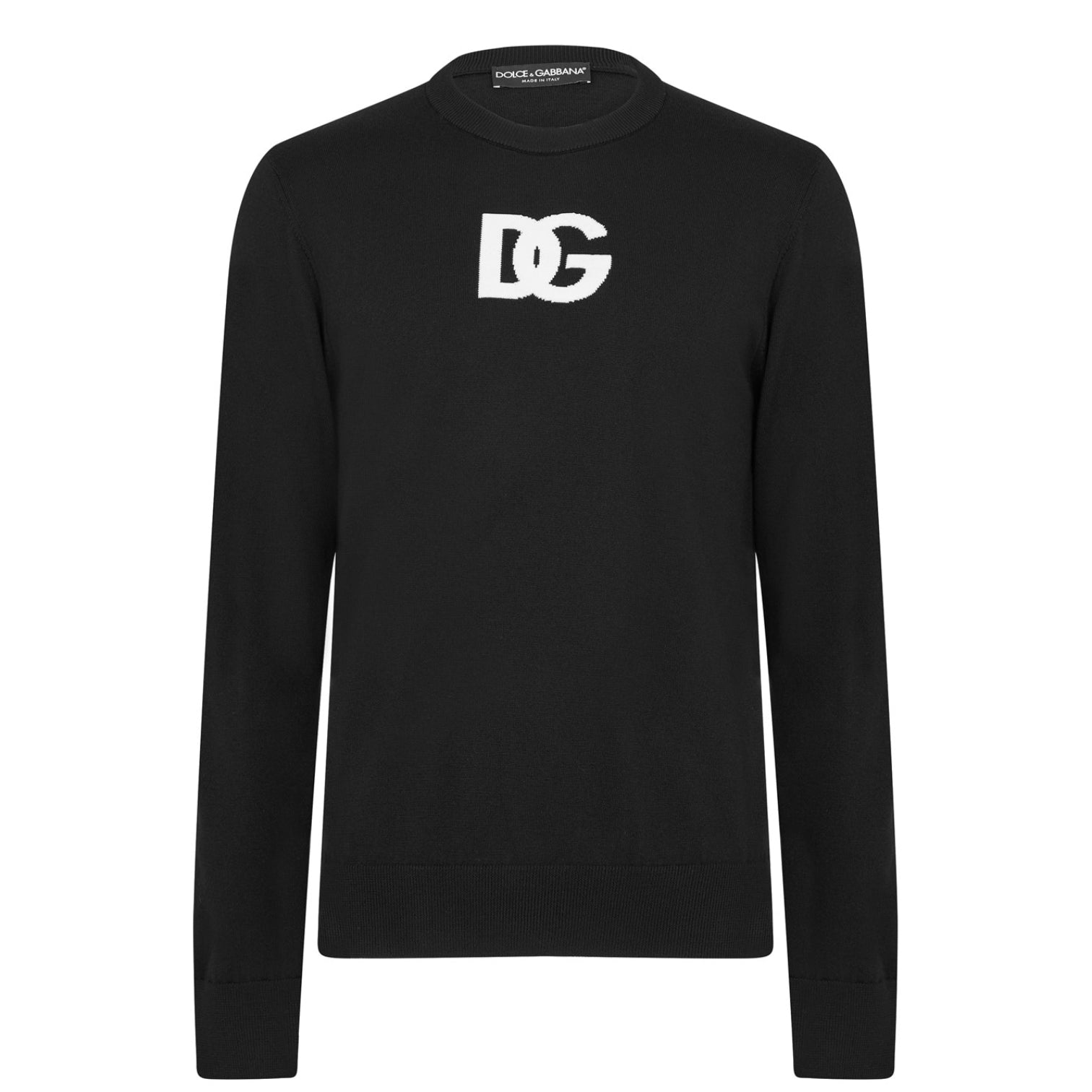 LUXURY HUB DOLCE AND GABBANA LOGO KNIT JUMPER