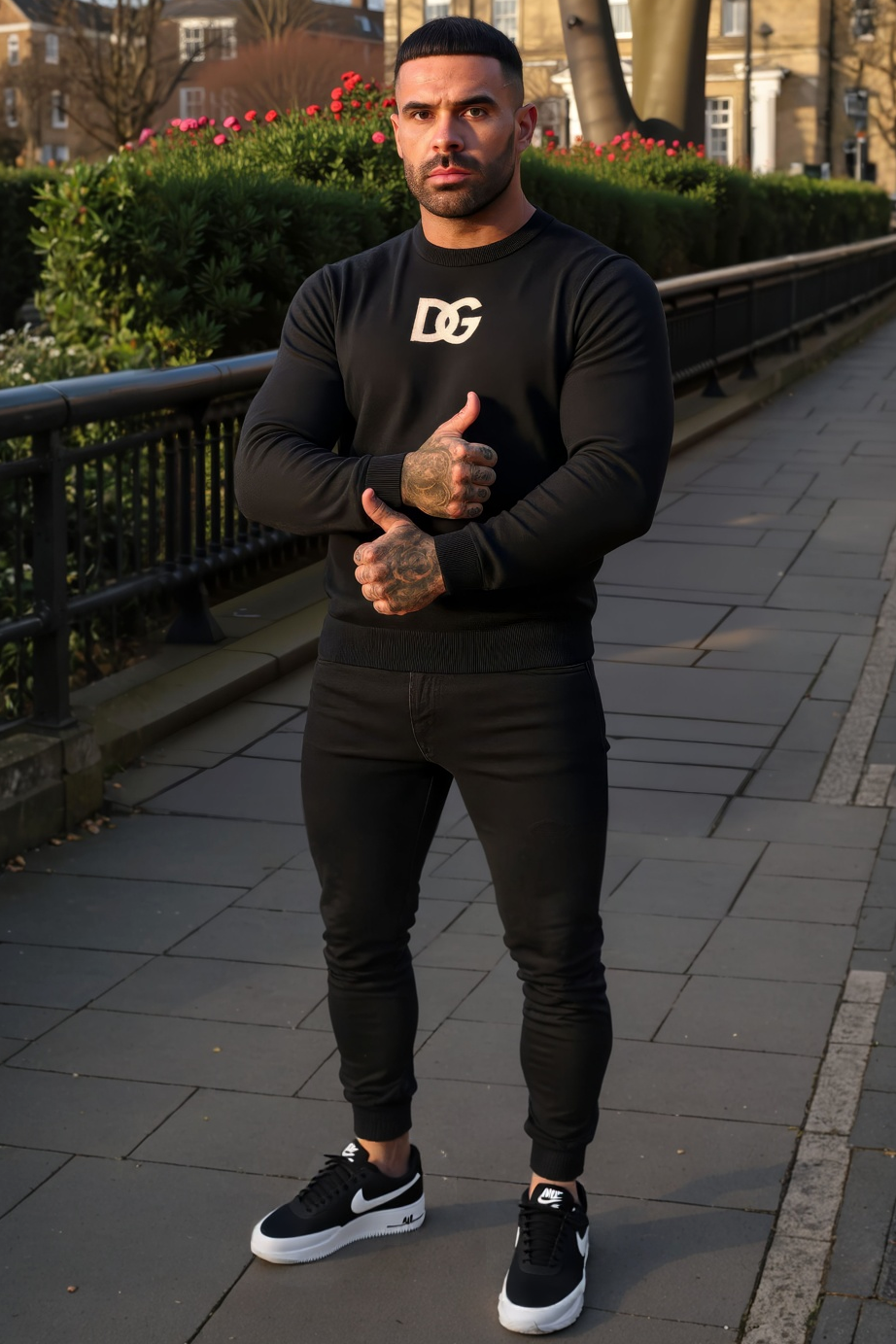 LUXURY HUB DOLCE AND GABBANA LOGO KNIT JUMPER