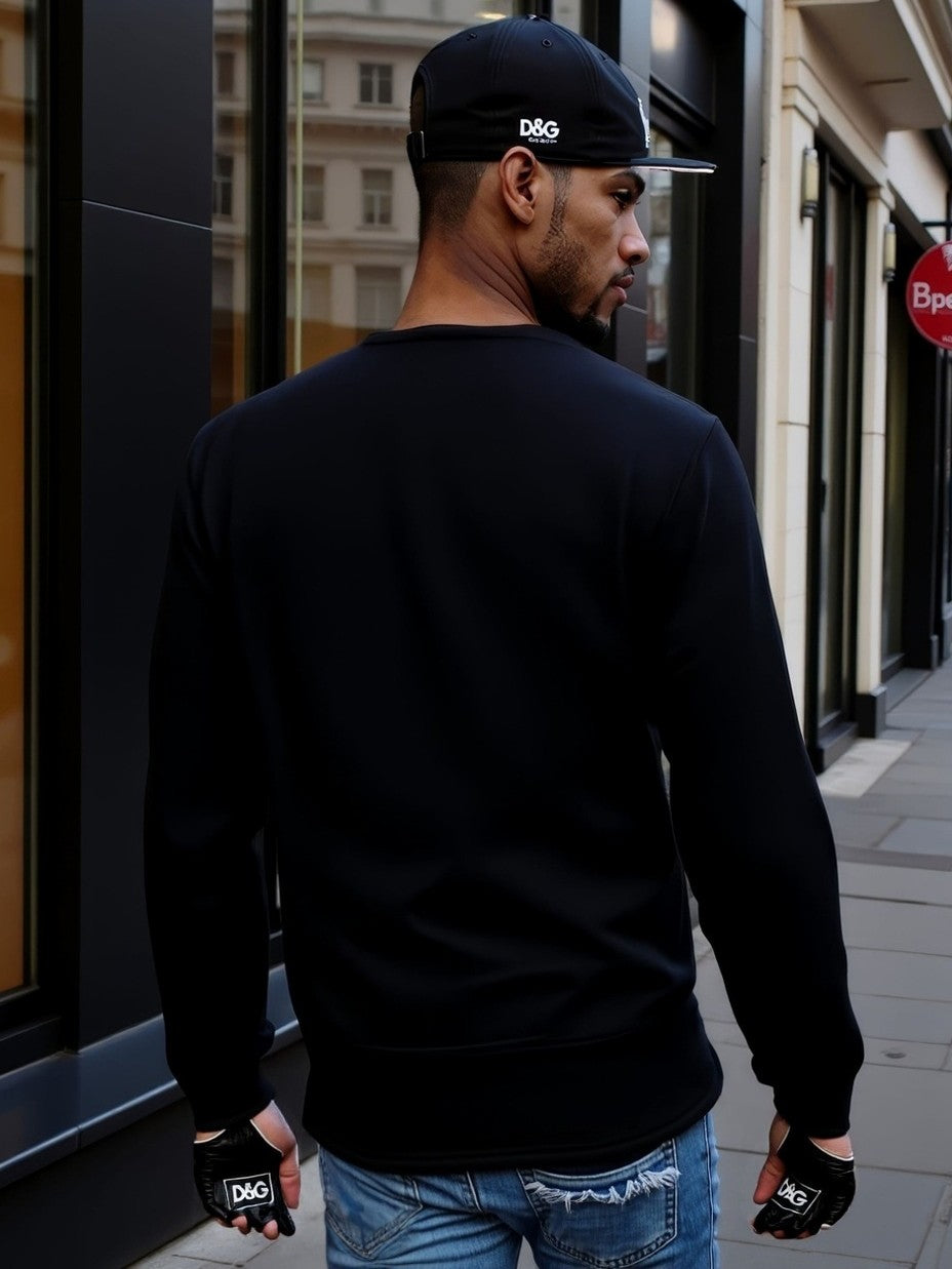 LUXURY HUB DOLCE AND GABBANA LOGO KNIT JUMPER