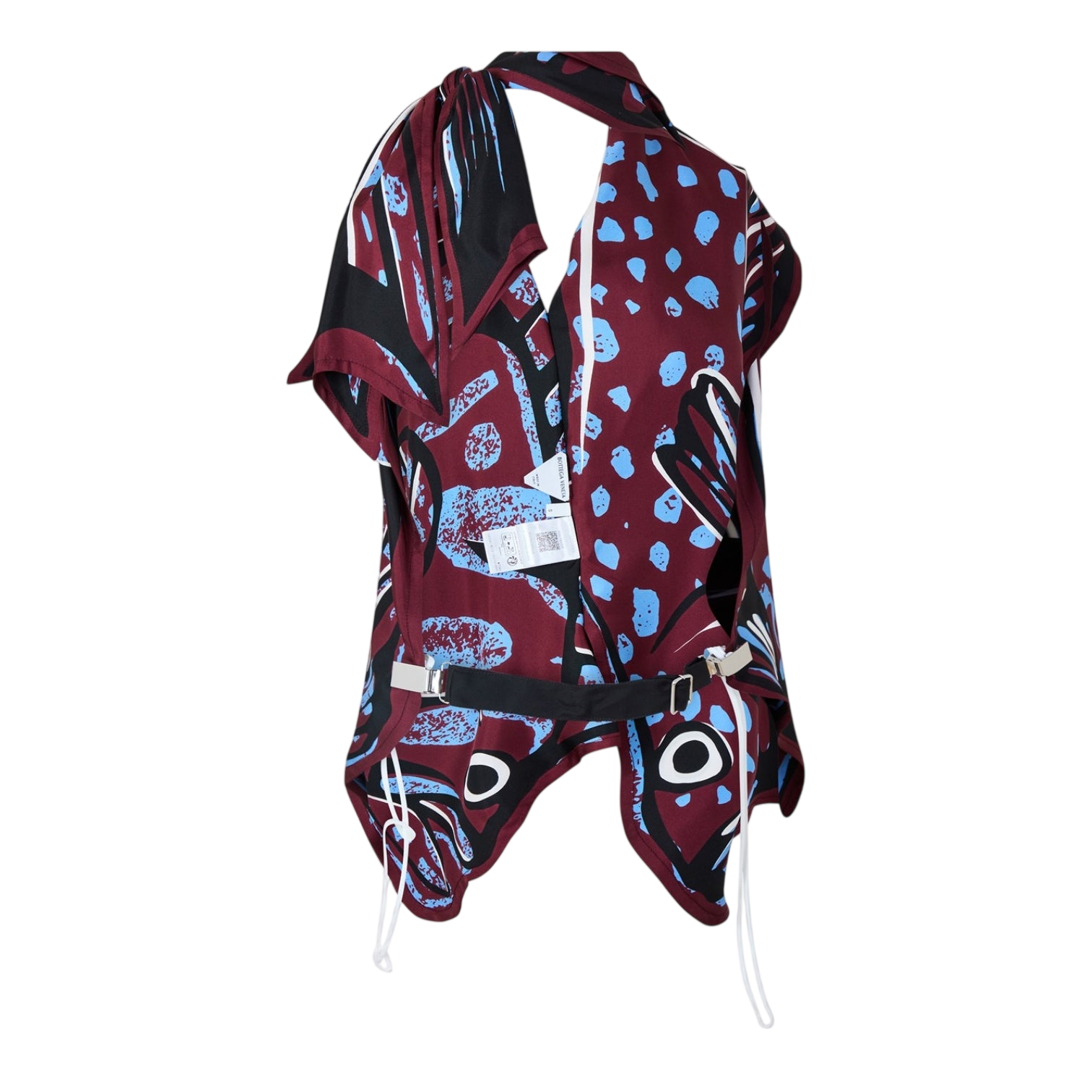 LUXURY HUB BOTTEGA VENETA WOMEN'S FISH SILK TWILL CUT OUT TOP