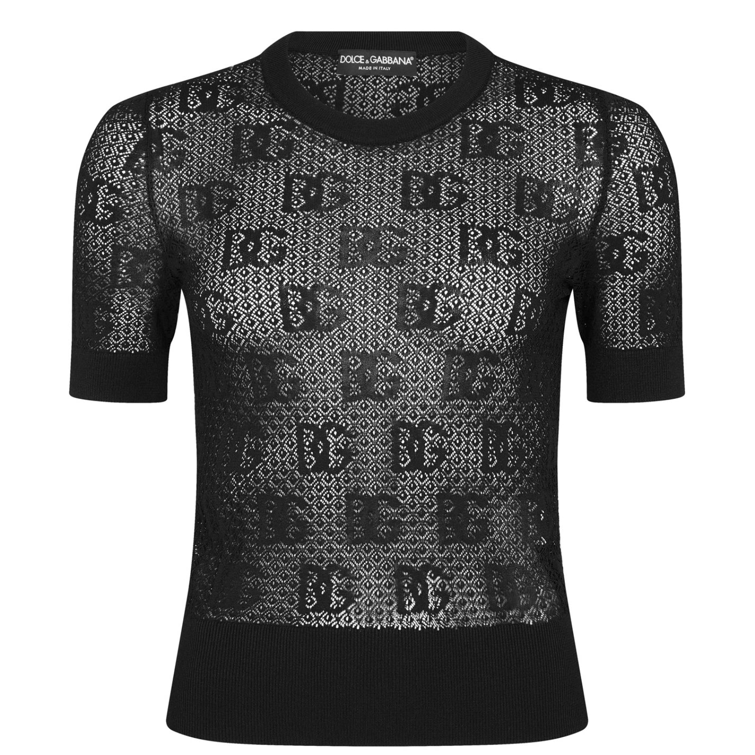 LUXURY HUB DOLCE AND GABBANA SHEER DG TEE