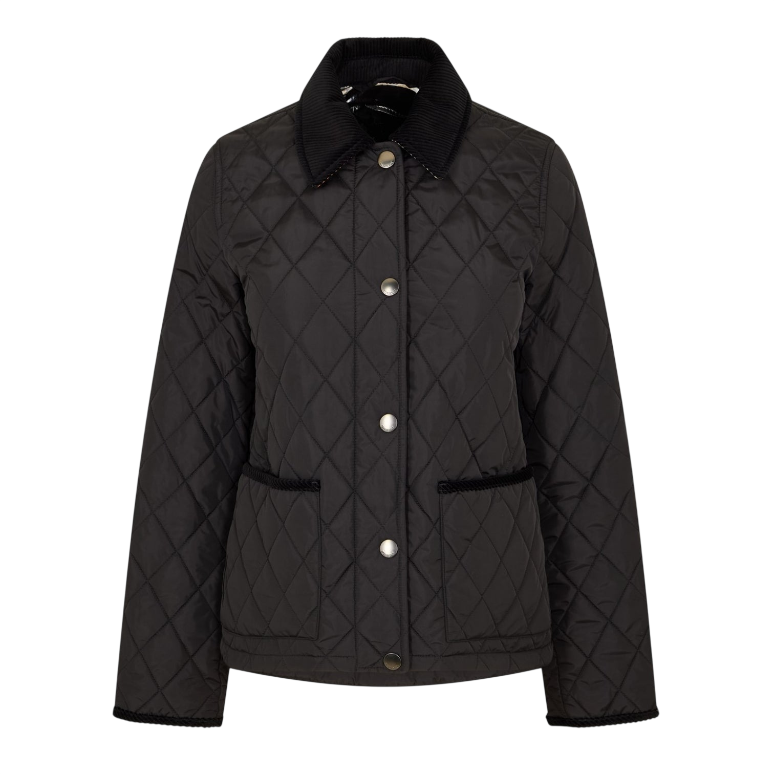 LUXURY HUB BURBERRY WOMEN'S DORSET DIAMOND QUILTED WEATHER RESISTANT TAILORED FIT QUILTED JACKET