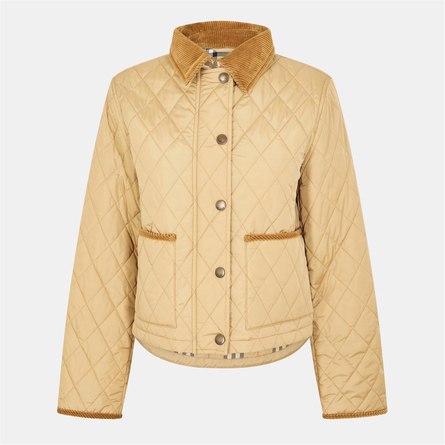 LUXURY HUB BURBERRY WOMEN'S OLDHAM DIAMOND QUILTED INSULATED QUILTED JACKET