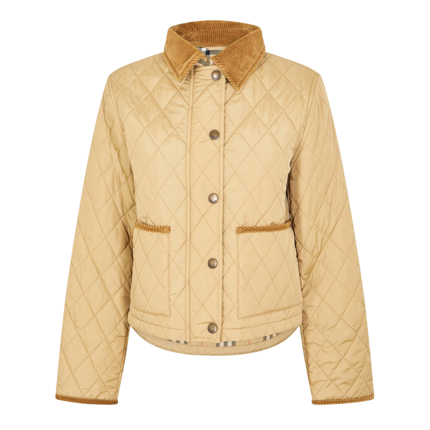 LUXURY HUB BURBERRY WOMEN'S OLDHAM DIAMOND QUILTED INSULATED QUILTED JACKET