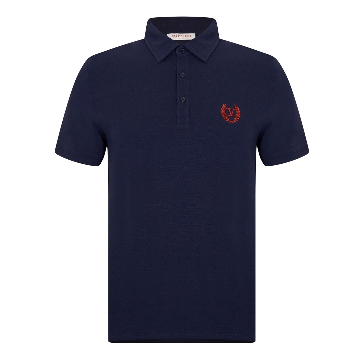 LUXURY HUB VALENTINO V LOGO SHORT SLEEVE POLO